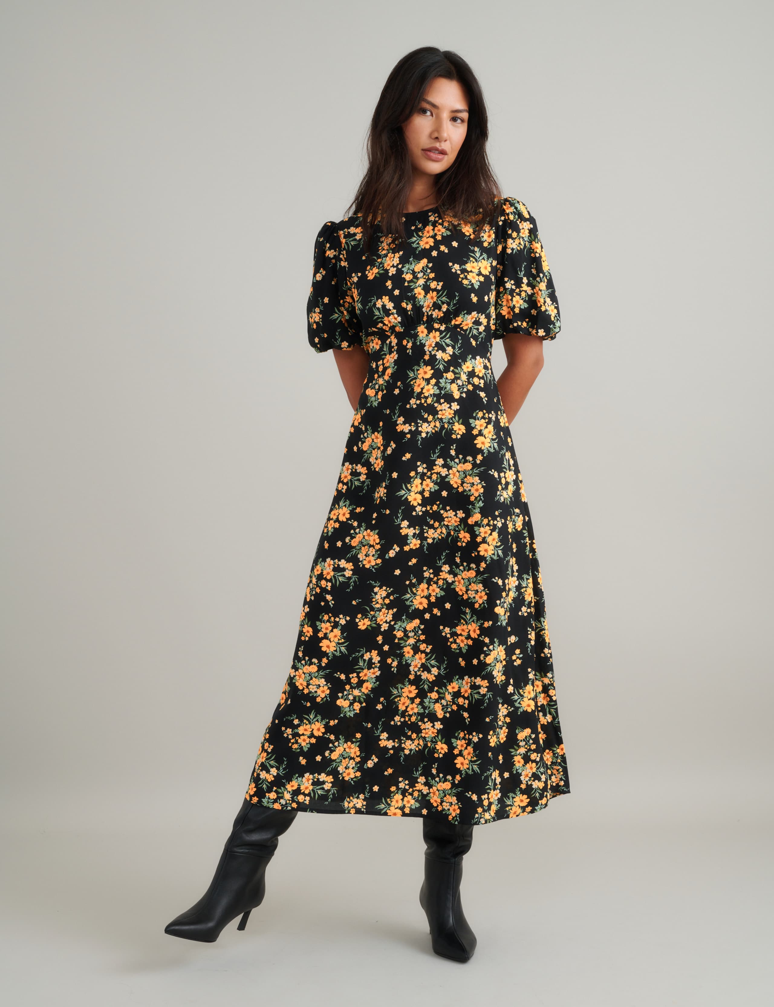 Floral Midi Tea Dress 4 of 5