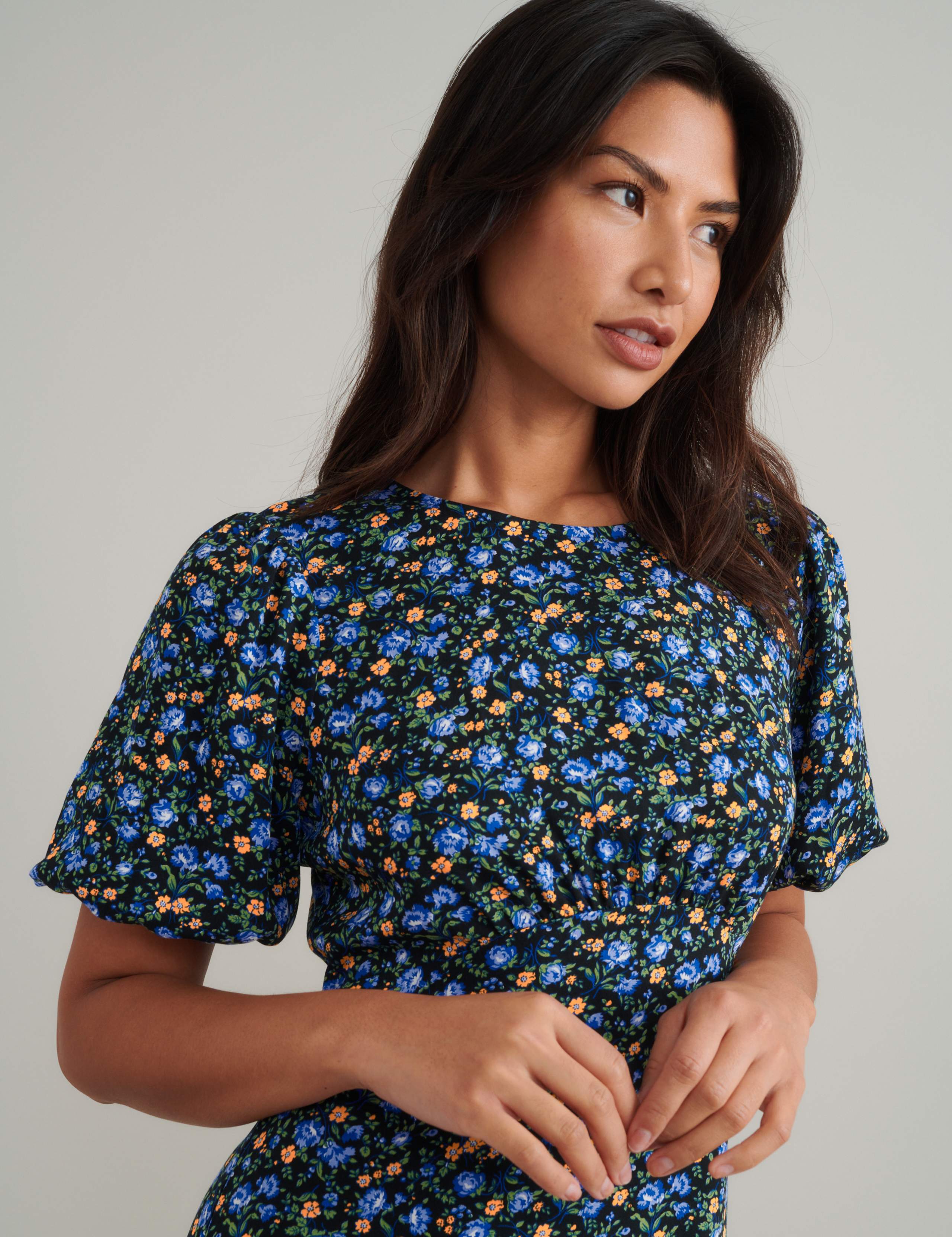 Floral Mini Tea Dress 4 of 5