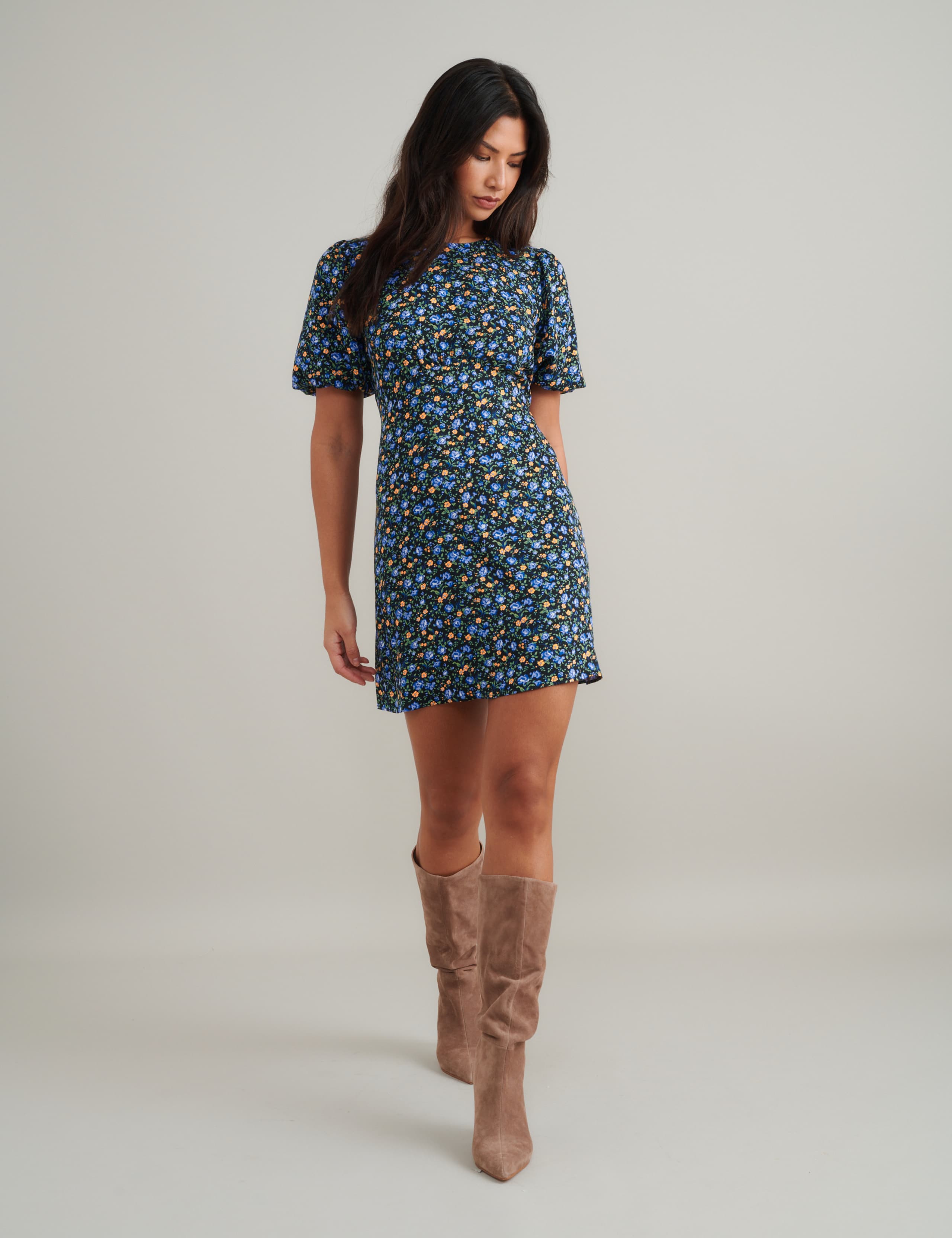 Floral Mini Tea Dress 5 of 5