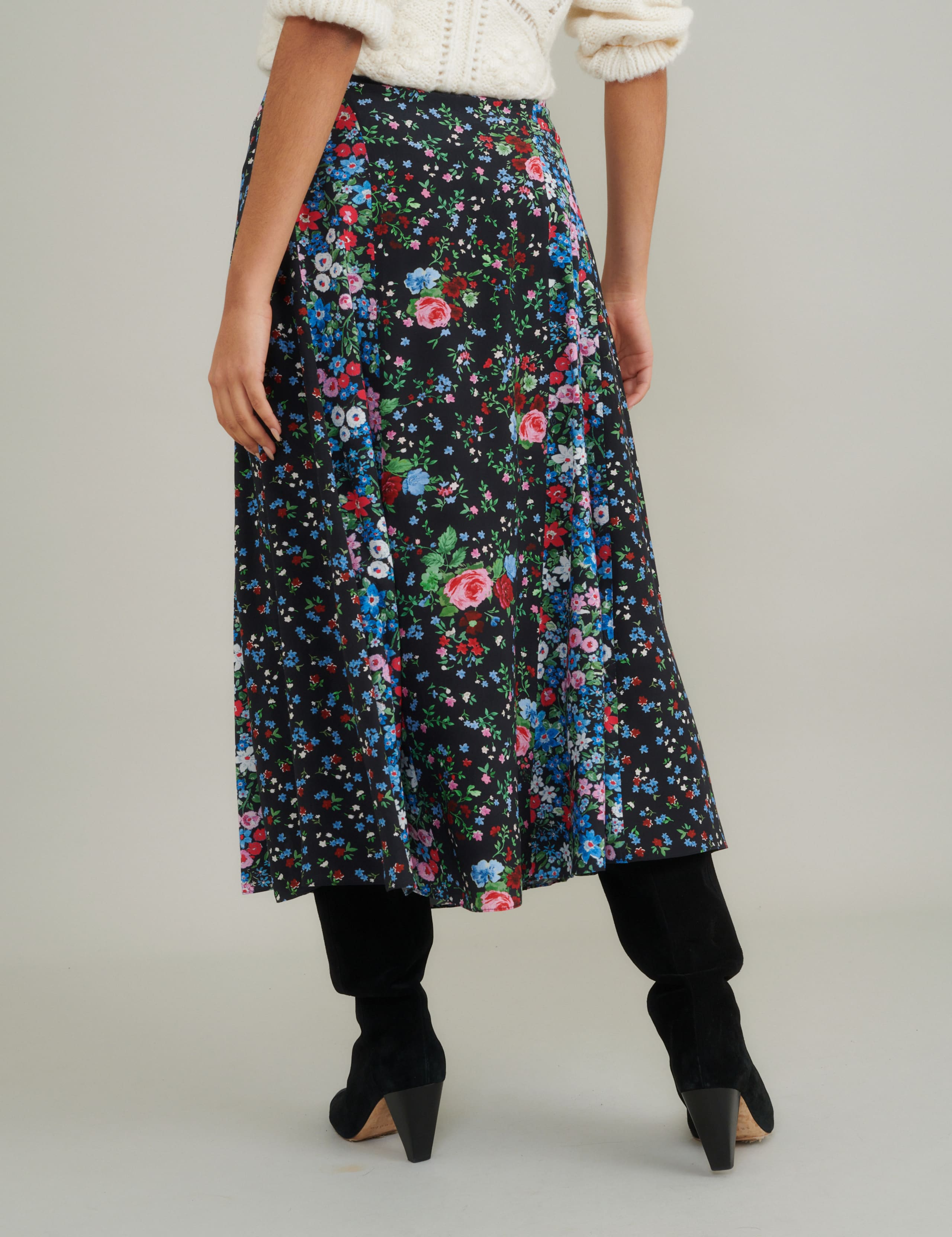 Floral Midi Slip Skirt 3 of 5