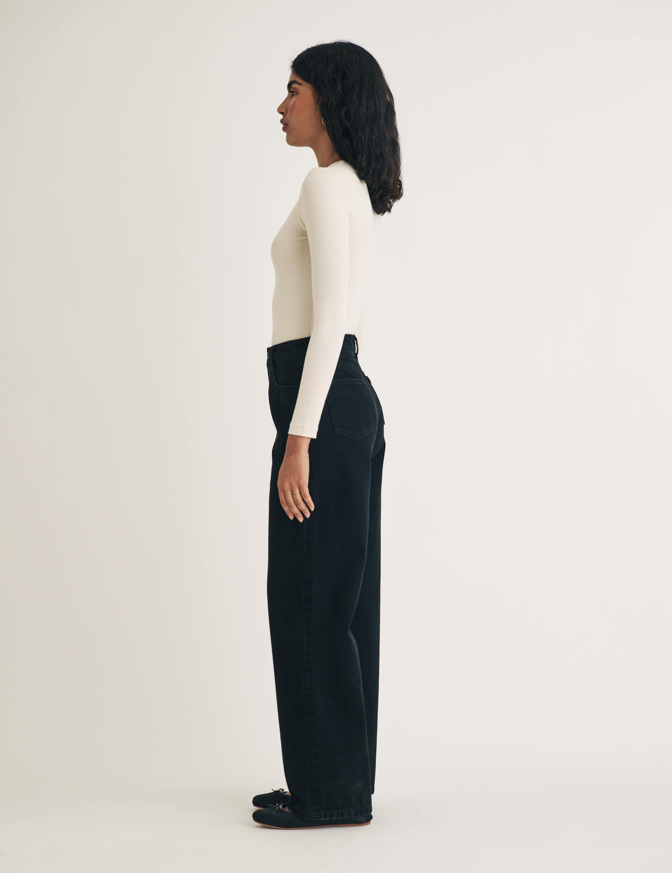 High Waisted Wide Leg Jeans 4 of 5