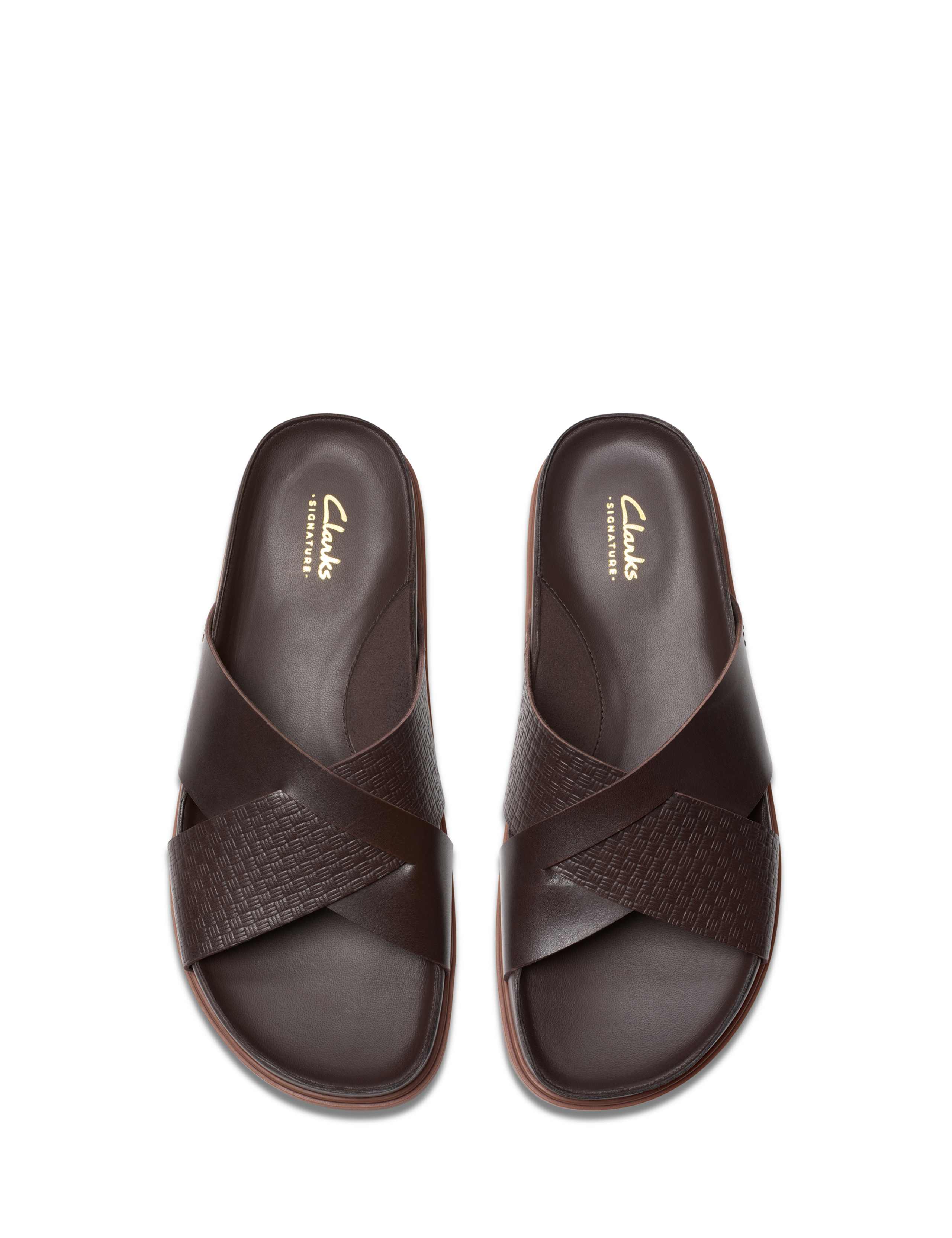 Leather Crossover Sliders 6 of 7