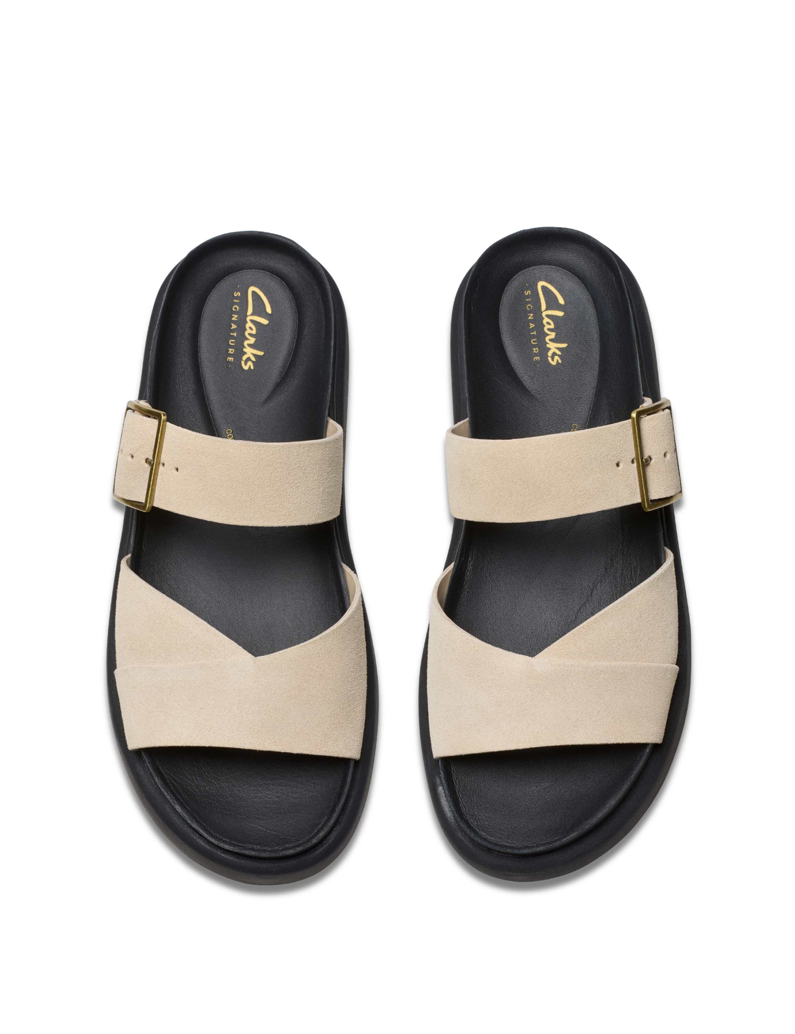 Suede Buckle Flatform Mules 6 of 7