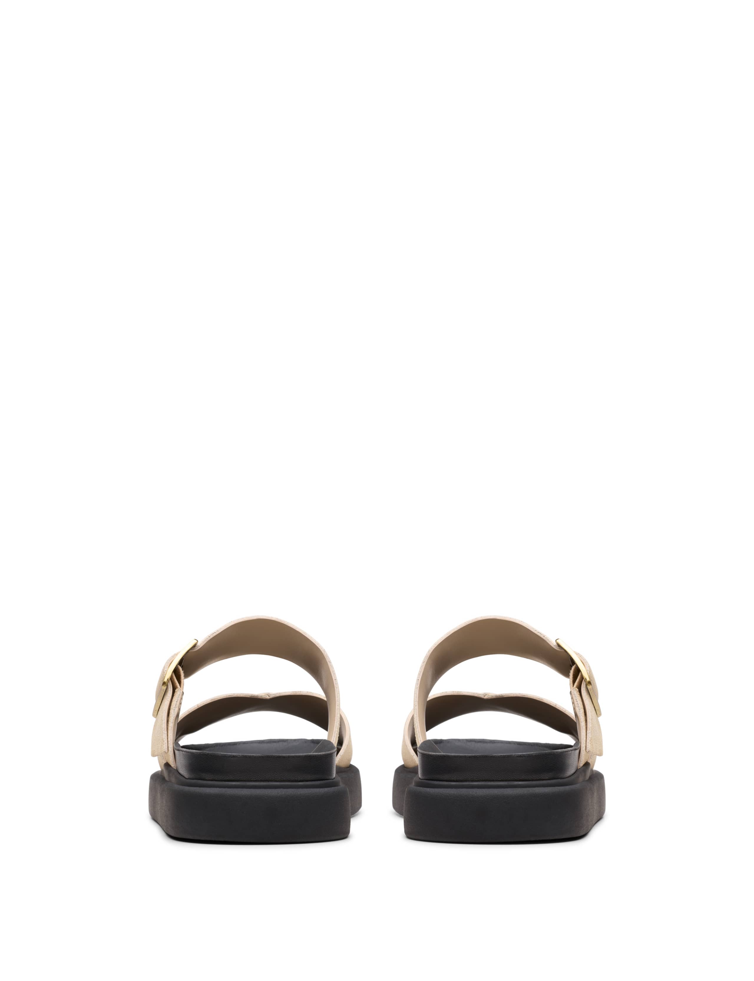 Suede Buckle Flatform Mules 7 of 7