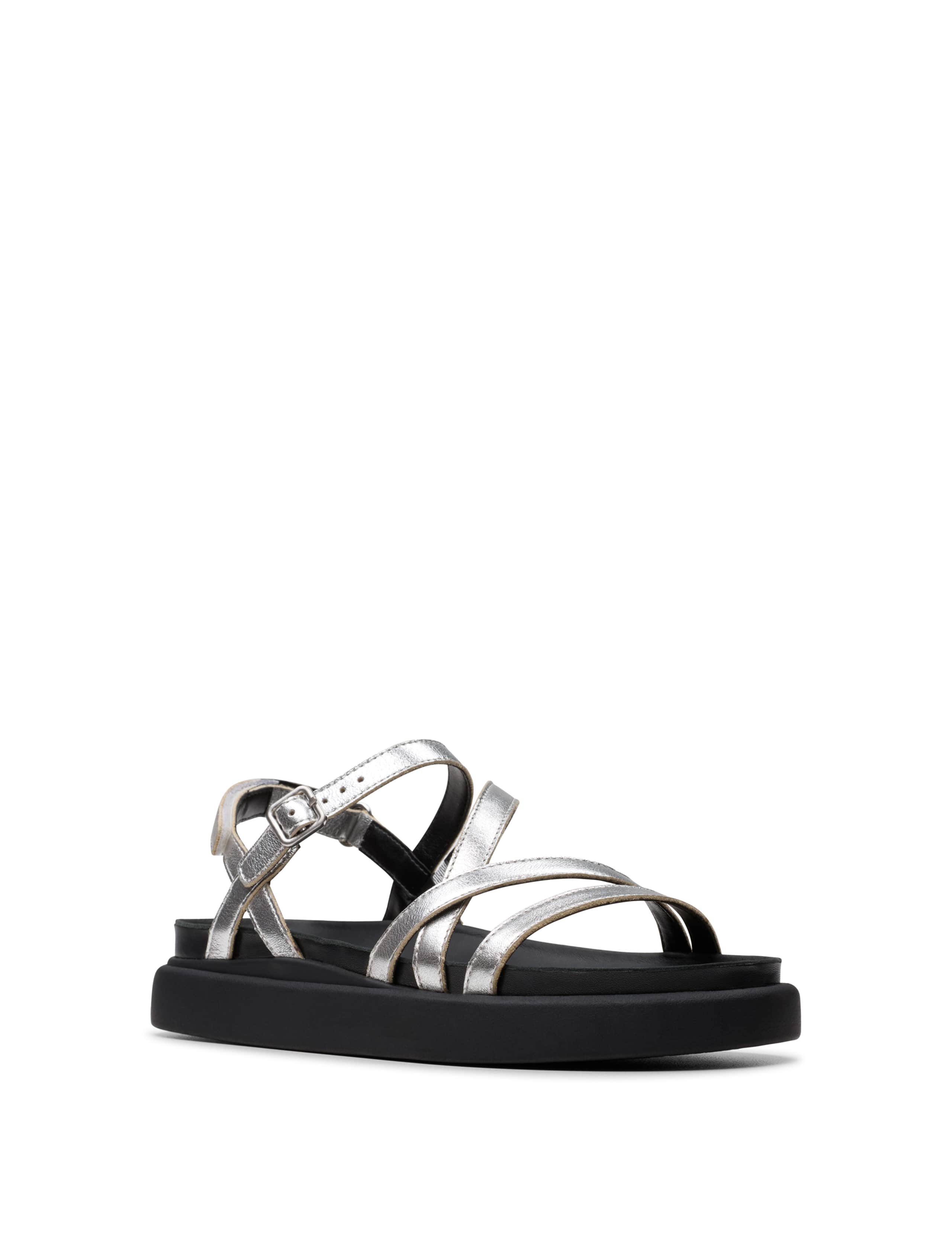 Leather Strappy Flatform Sandals 3 of 7