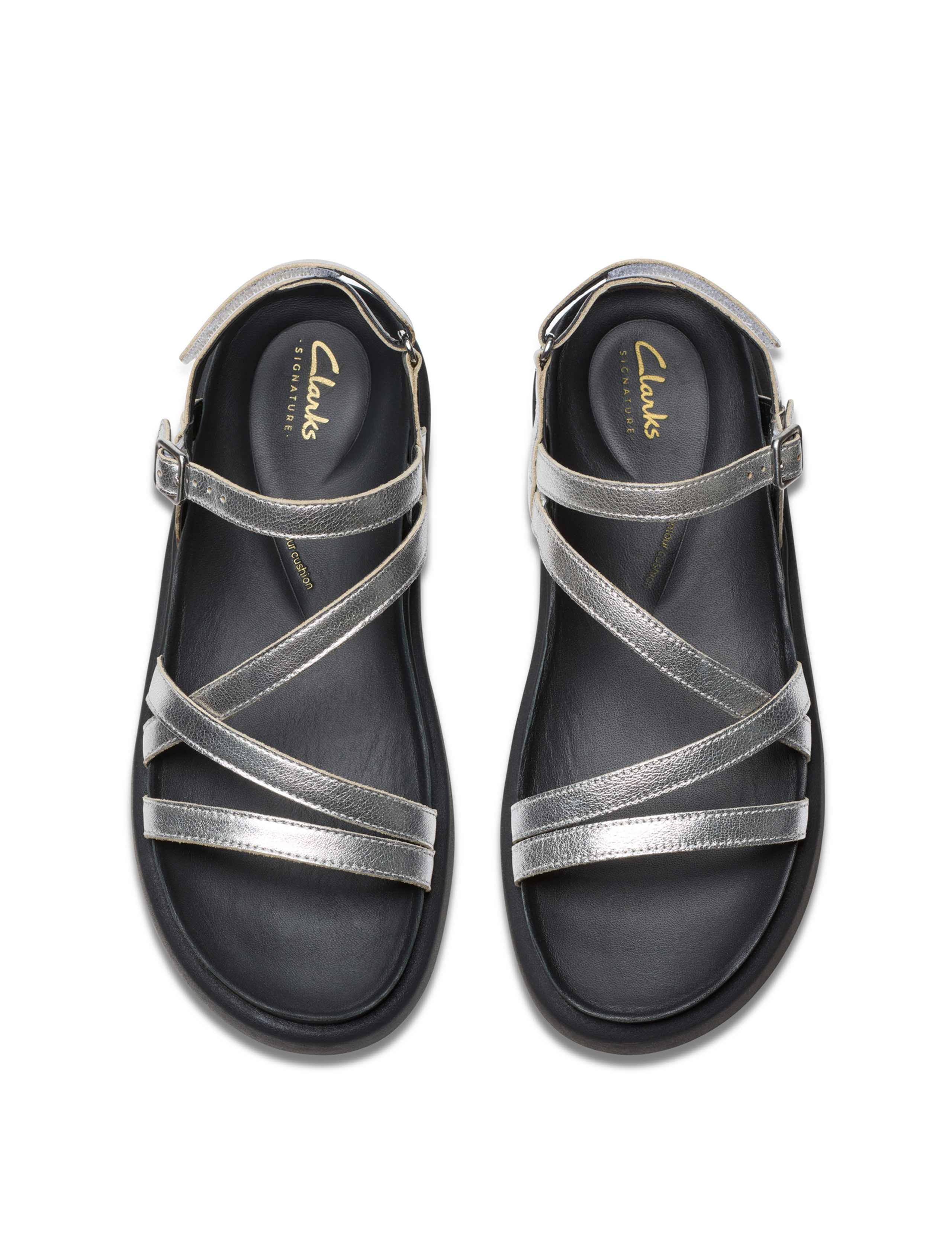 Leather Strappy Flatform Sandals 6 of 7