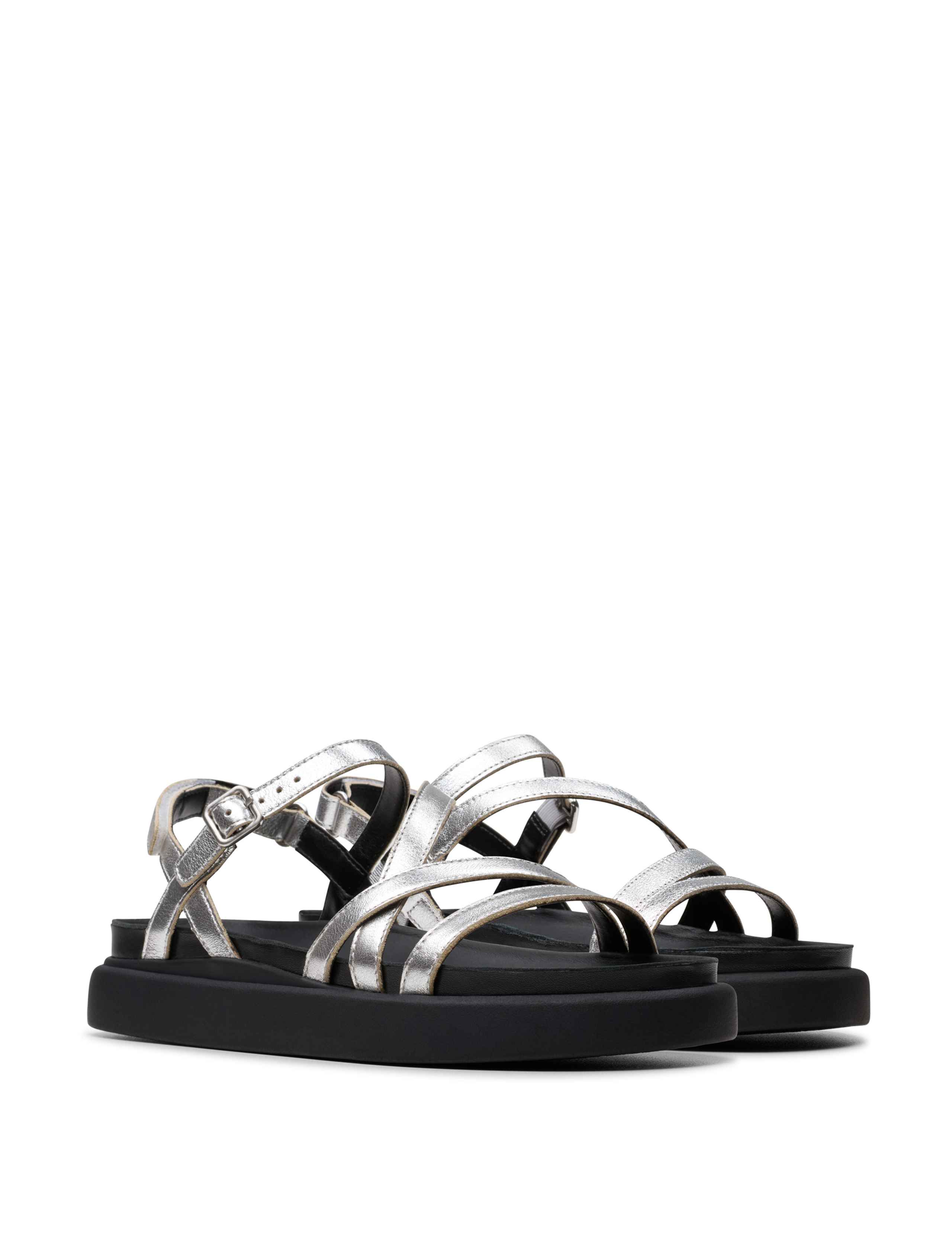 Leather Strappy Flatform Sandals 2 of 7