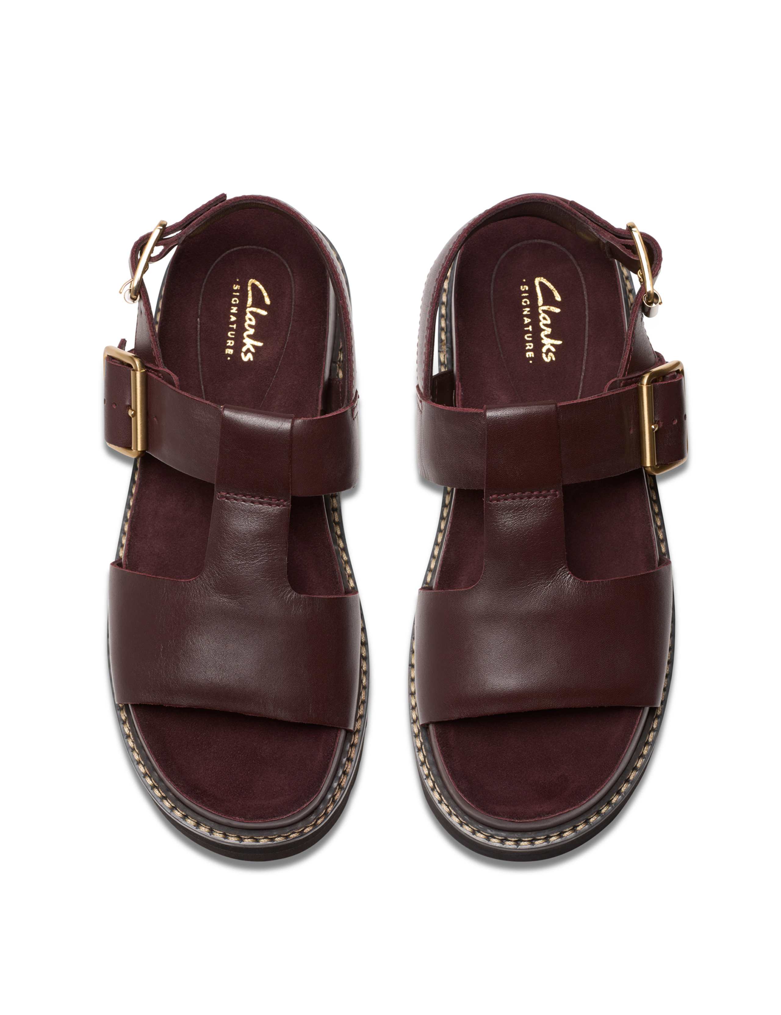 Leather Buckle Flatform Sandals 6 of 7