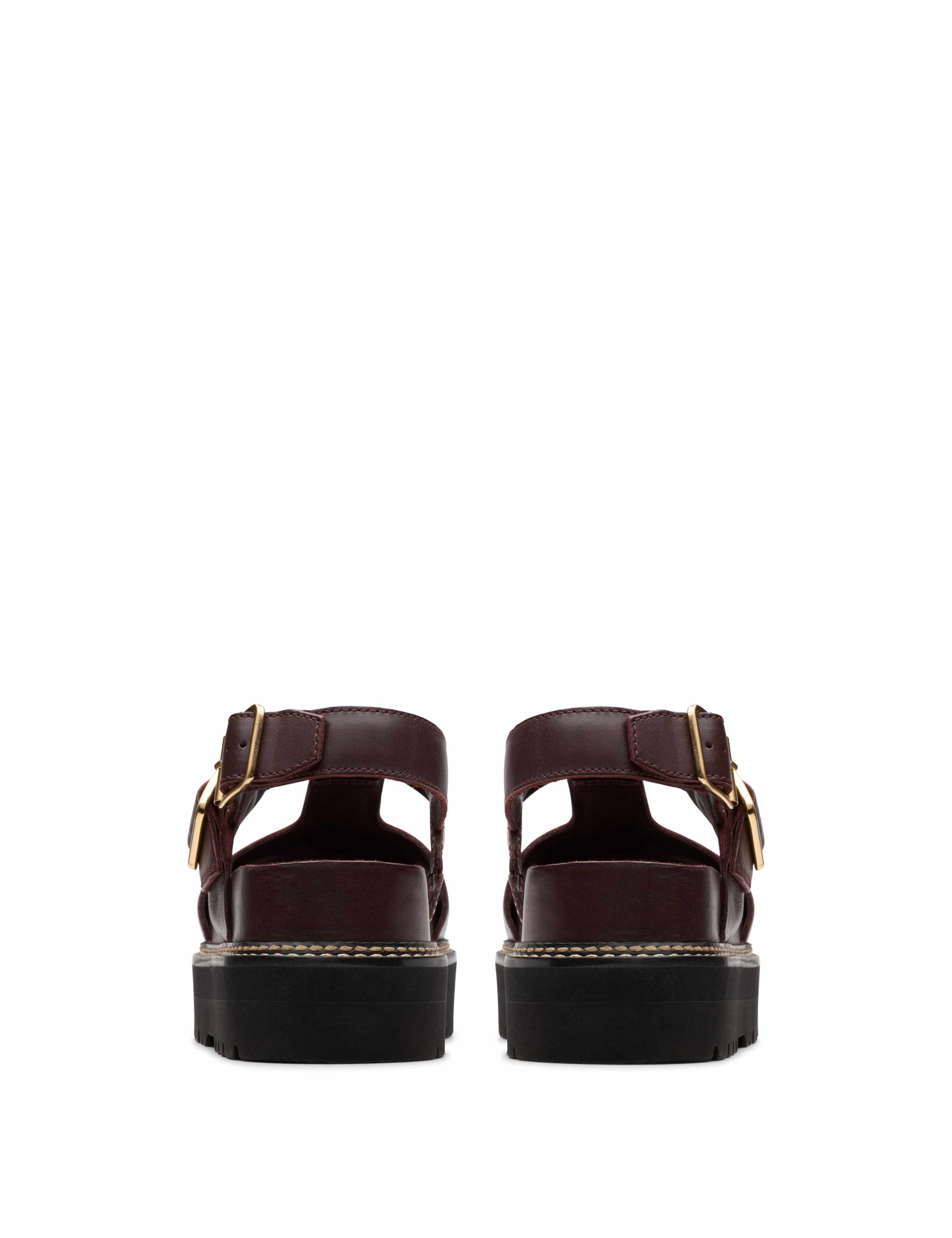 Leather Buckle Flatform Sandals 7 of 7
