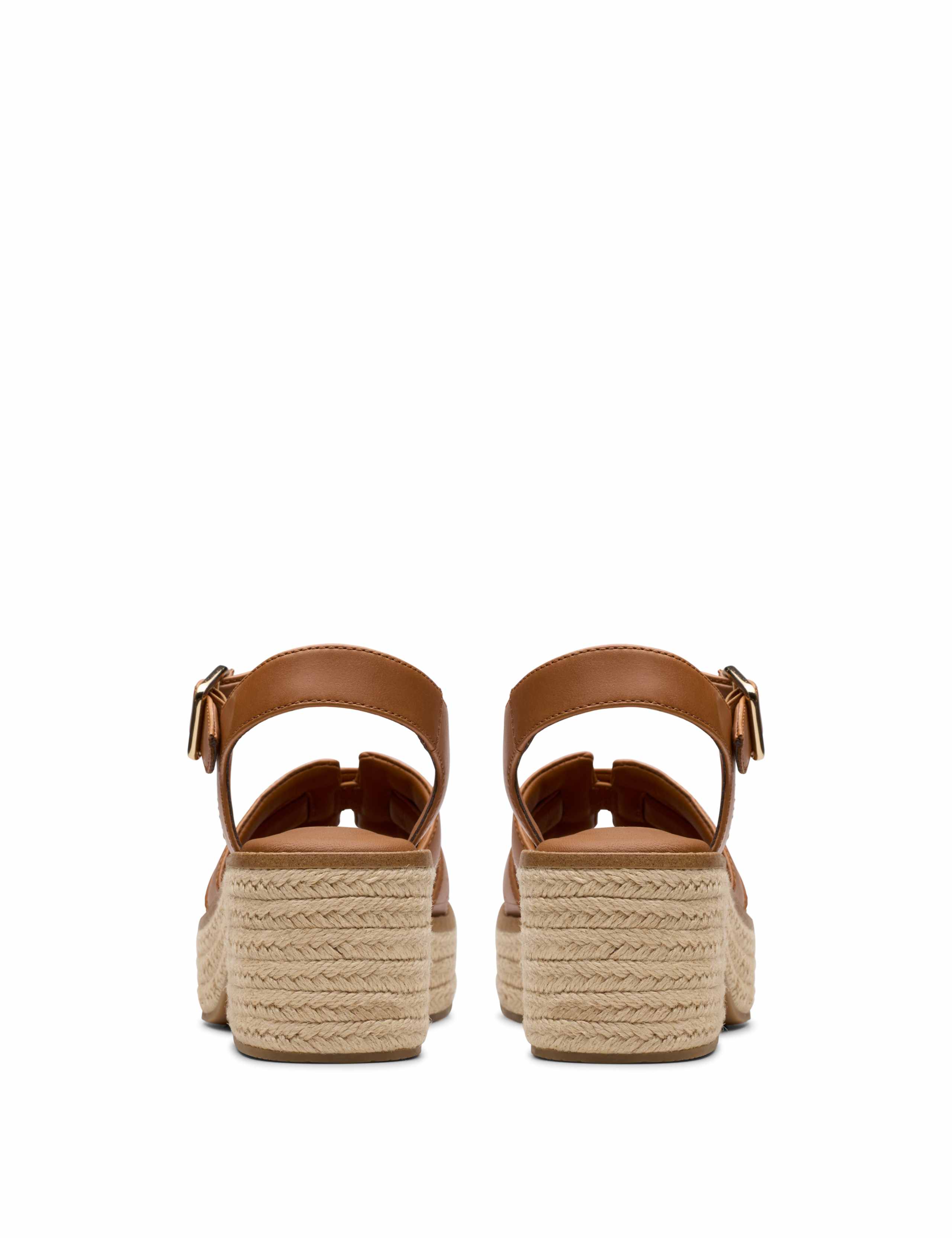 Leather Wedge Heel Espadrille Sandals 7 of 7