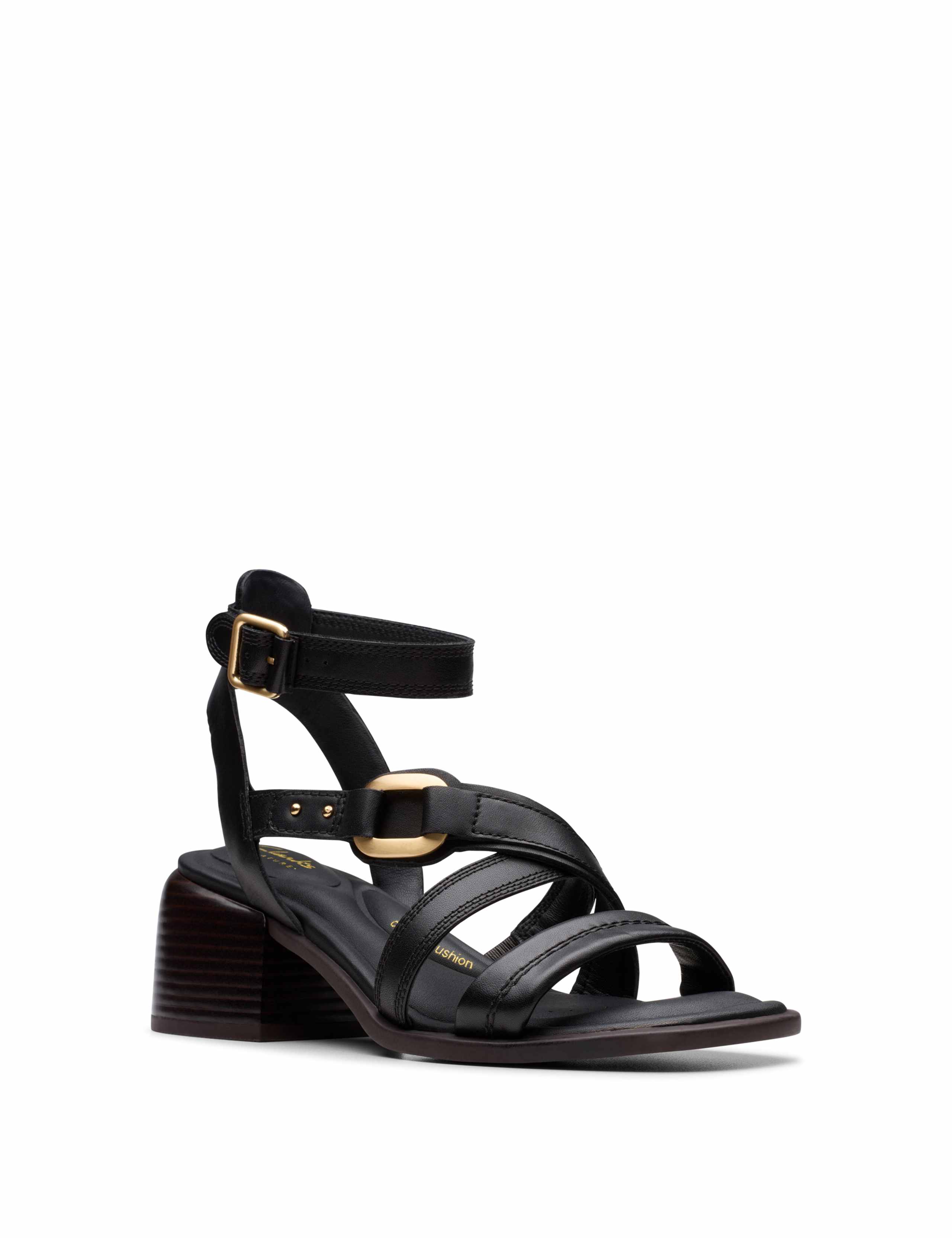 Leather Ankle Strap Block Heel Sandals 3 of 7