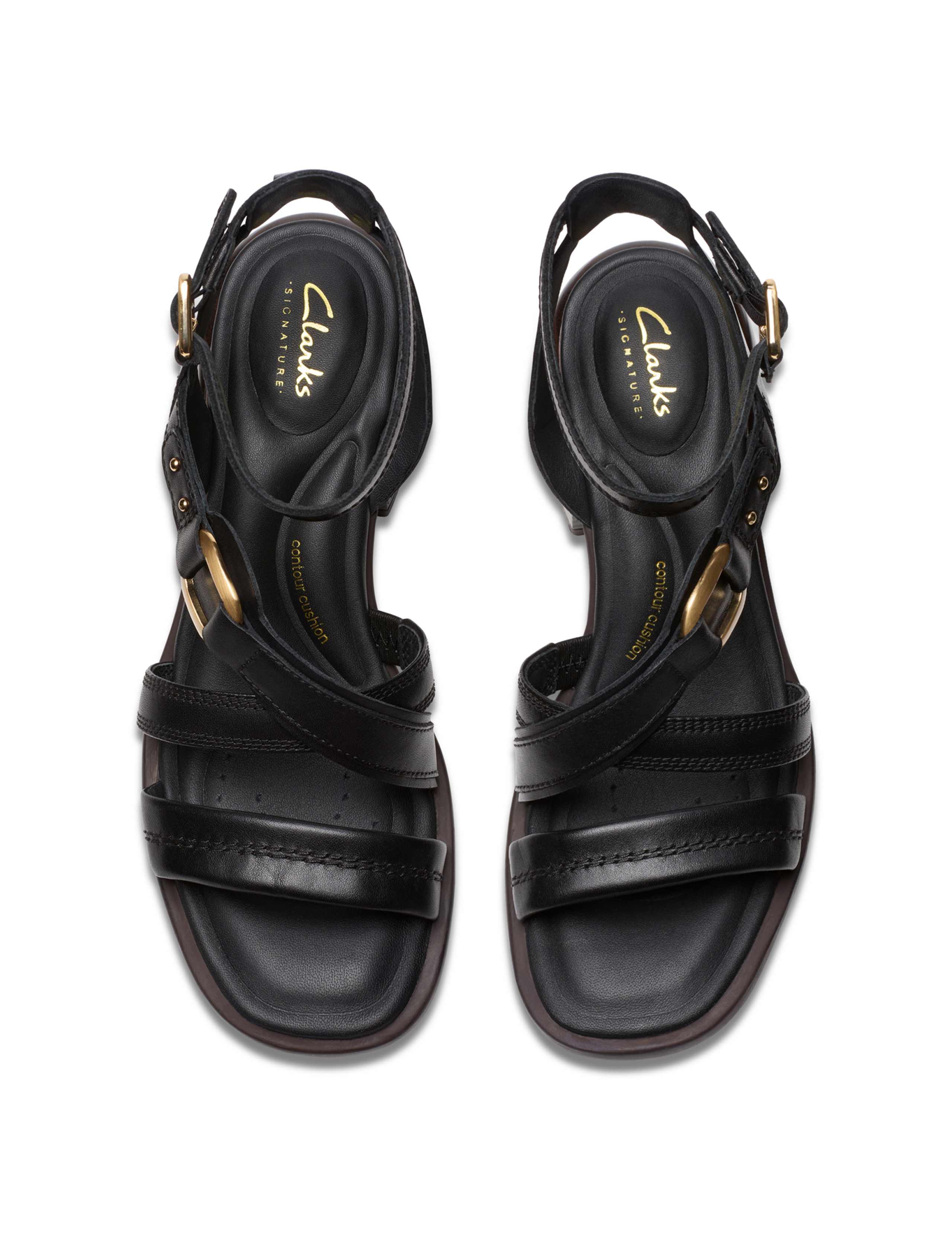 Leather Ankle Strap Block Heel Sandals 6 of 7