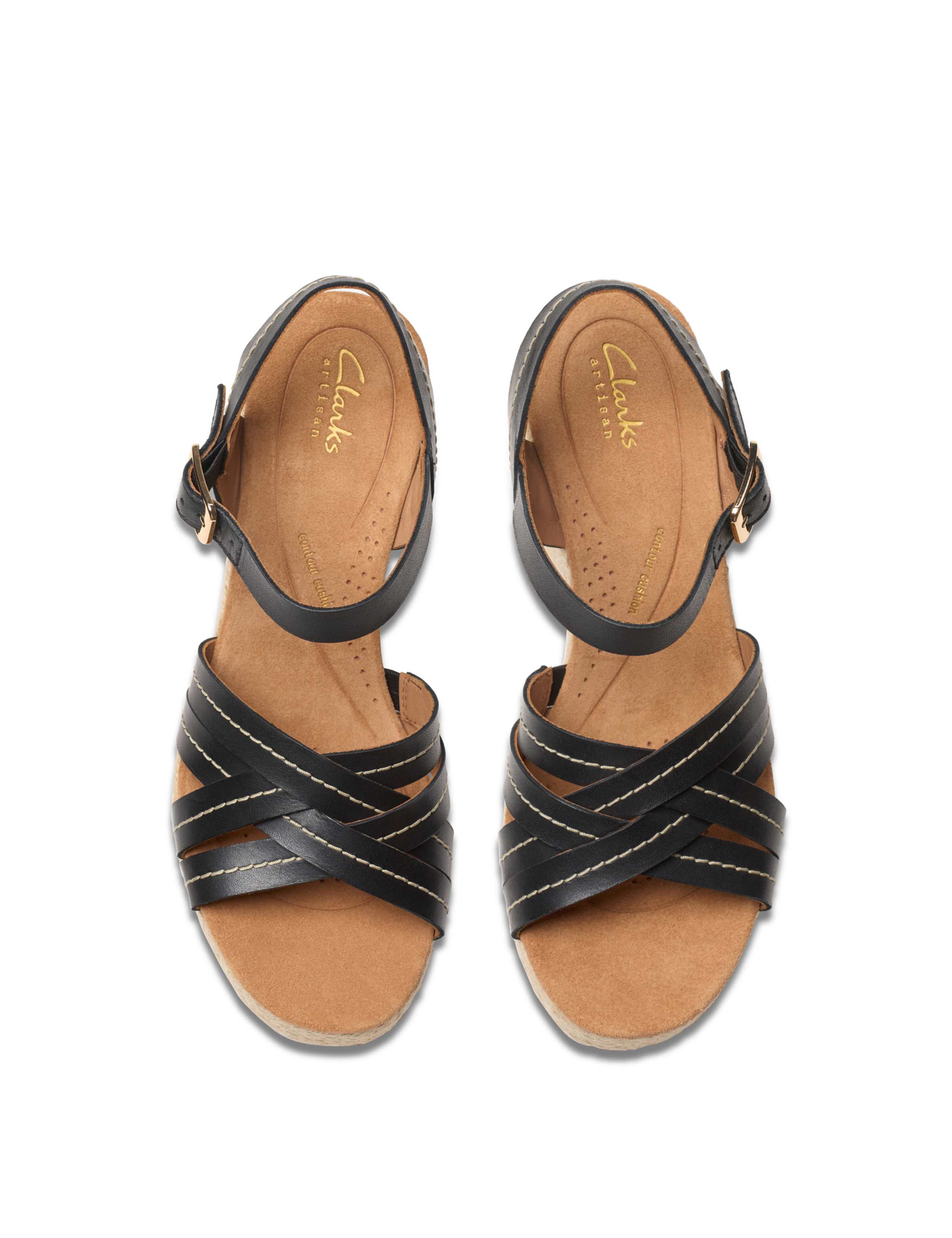 Leather Strappy Wedge Espadrille Sandals 5 of 7