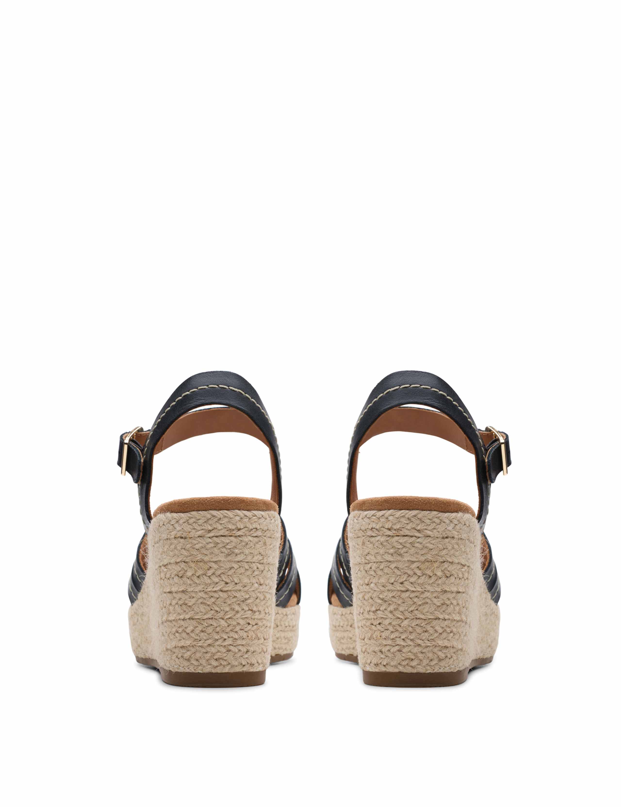 Leather Strappy Wedge Espadrille Sandals 6 of 7