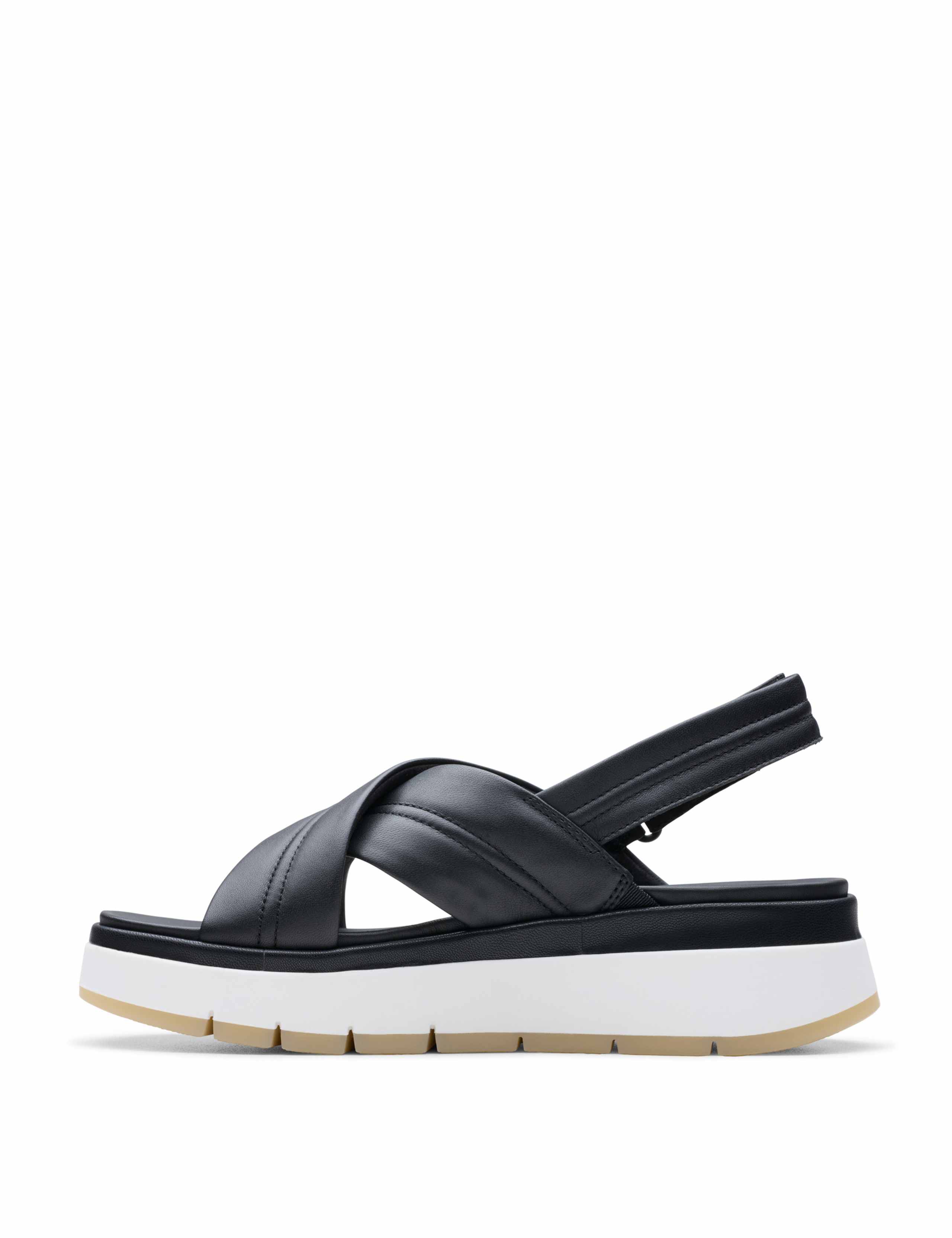 Leather Crossover Ankle Strap Platform Sandals 4 of 7