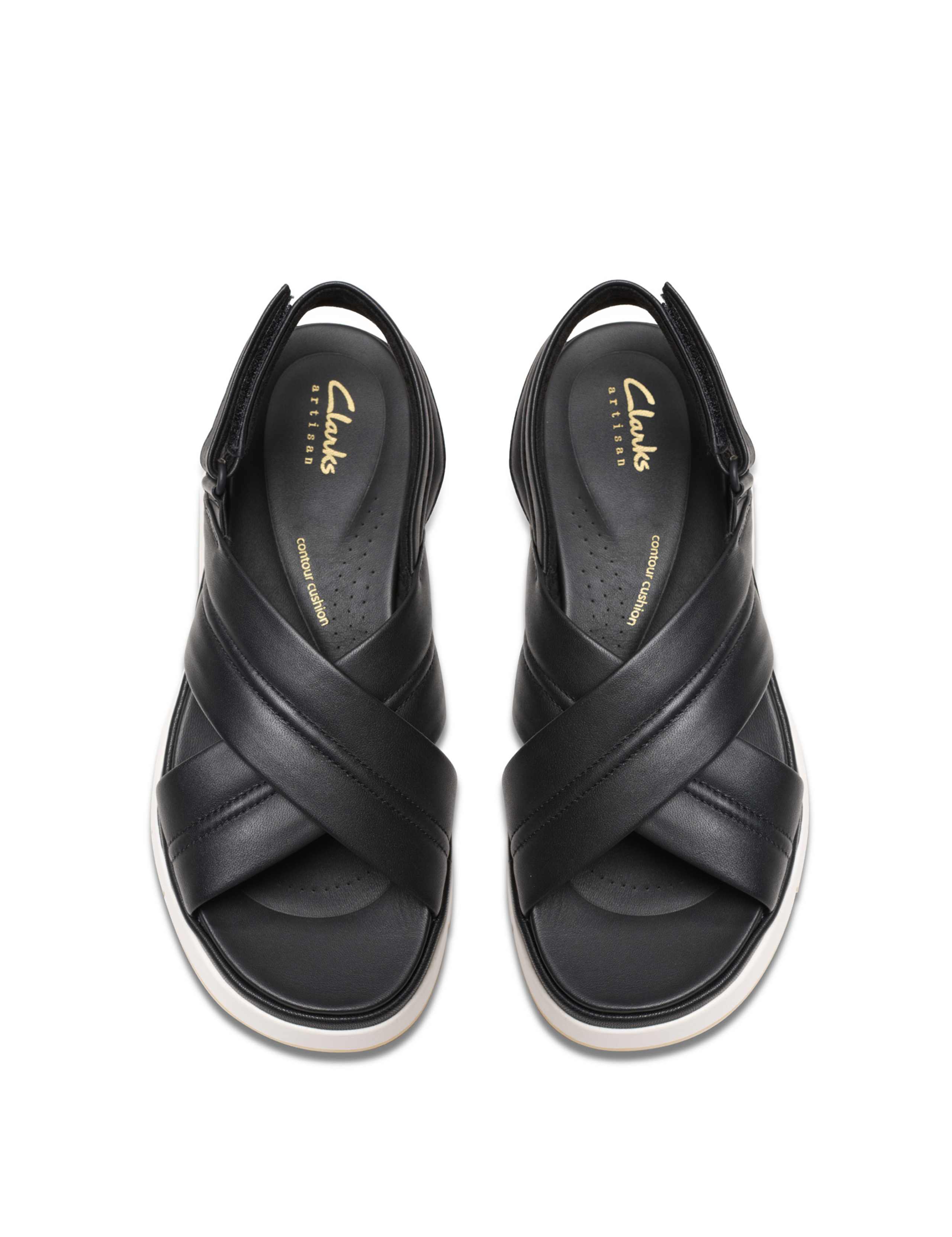 Leather Crossover Ankle Strap Platform Sandals 5 of 7
