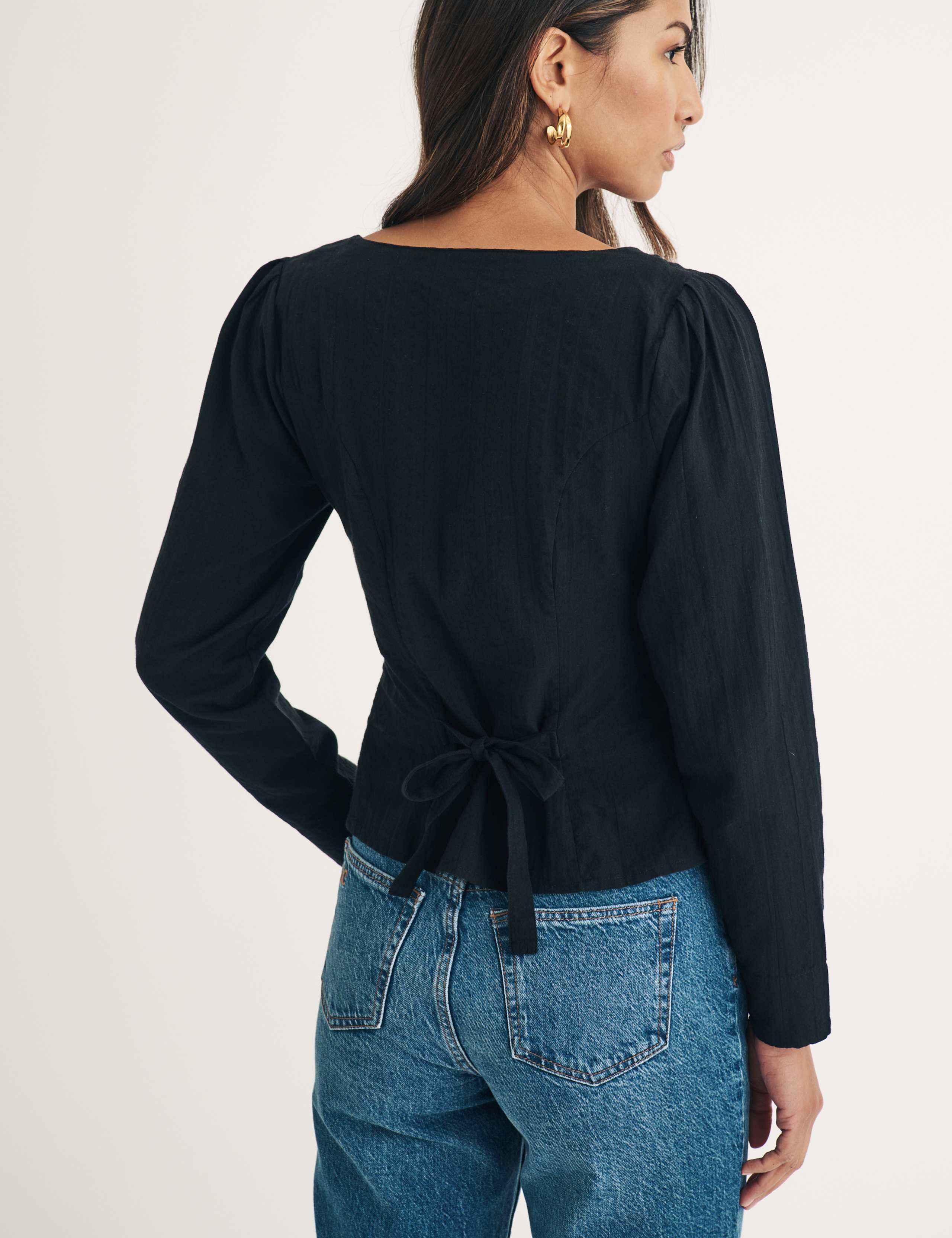 Pure Cotton Square Neck Blouse 2 of 5