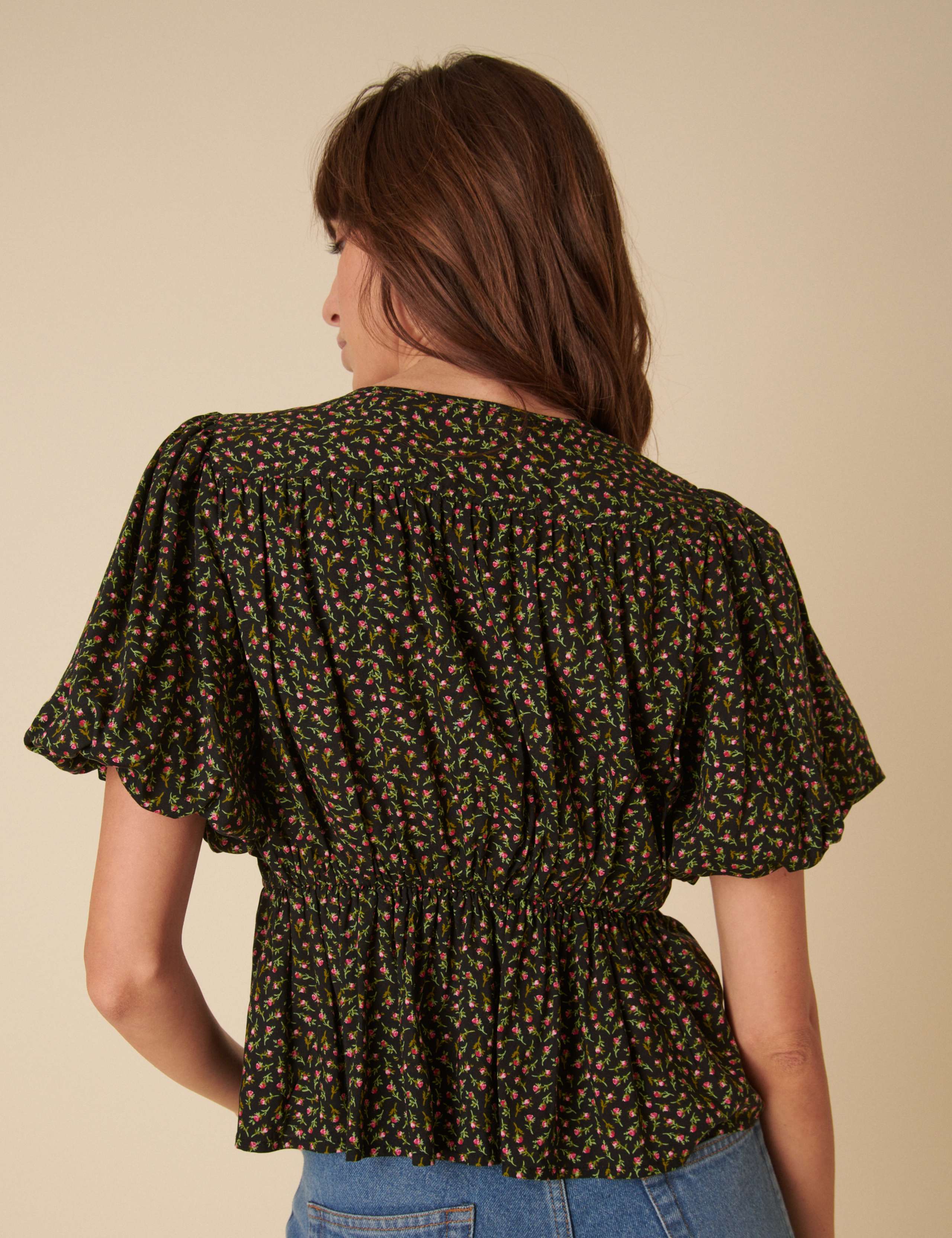 V-Neck Floral Blouse 3 of 4
