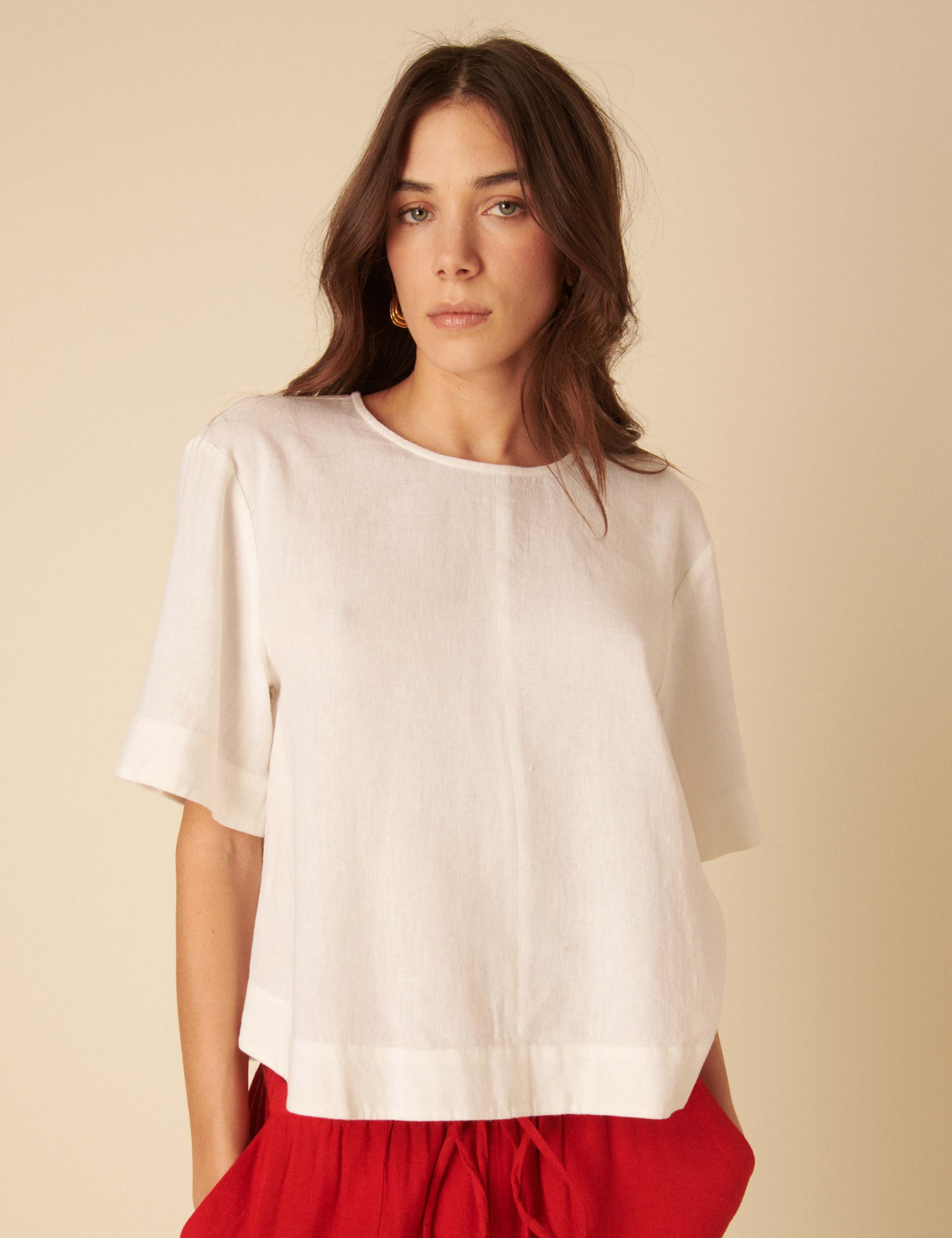 Linen Rich Relaxed Top 1 of 5