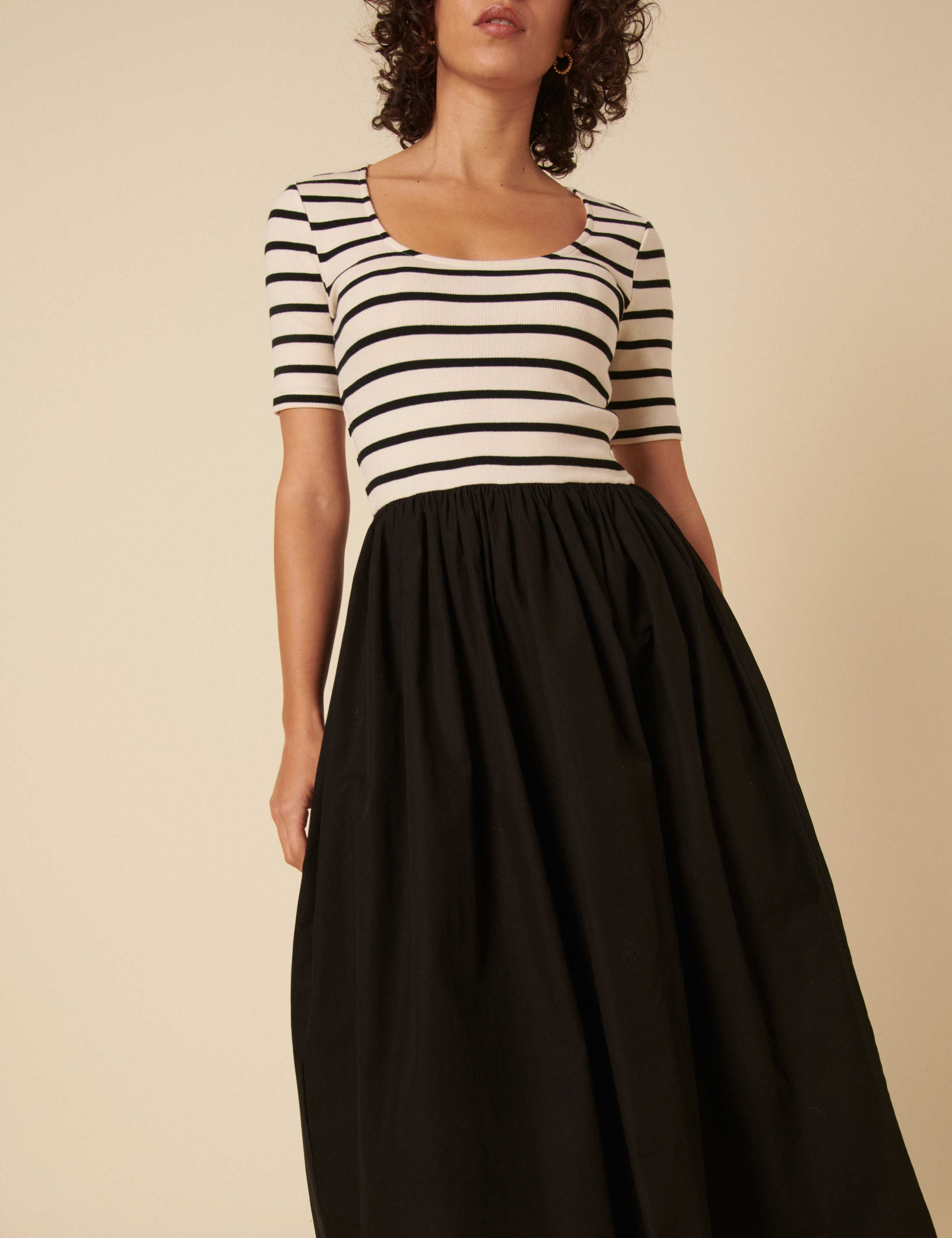Cotton Rich Striped Midaxi T-Shirt Dress 3 of 5