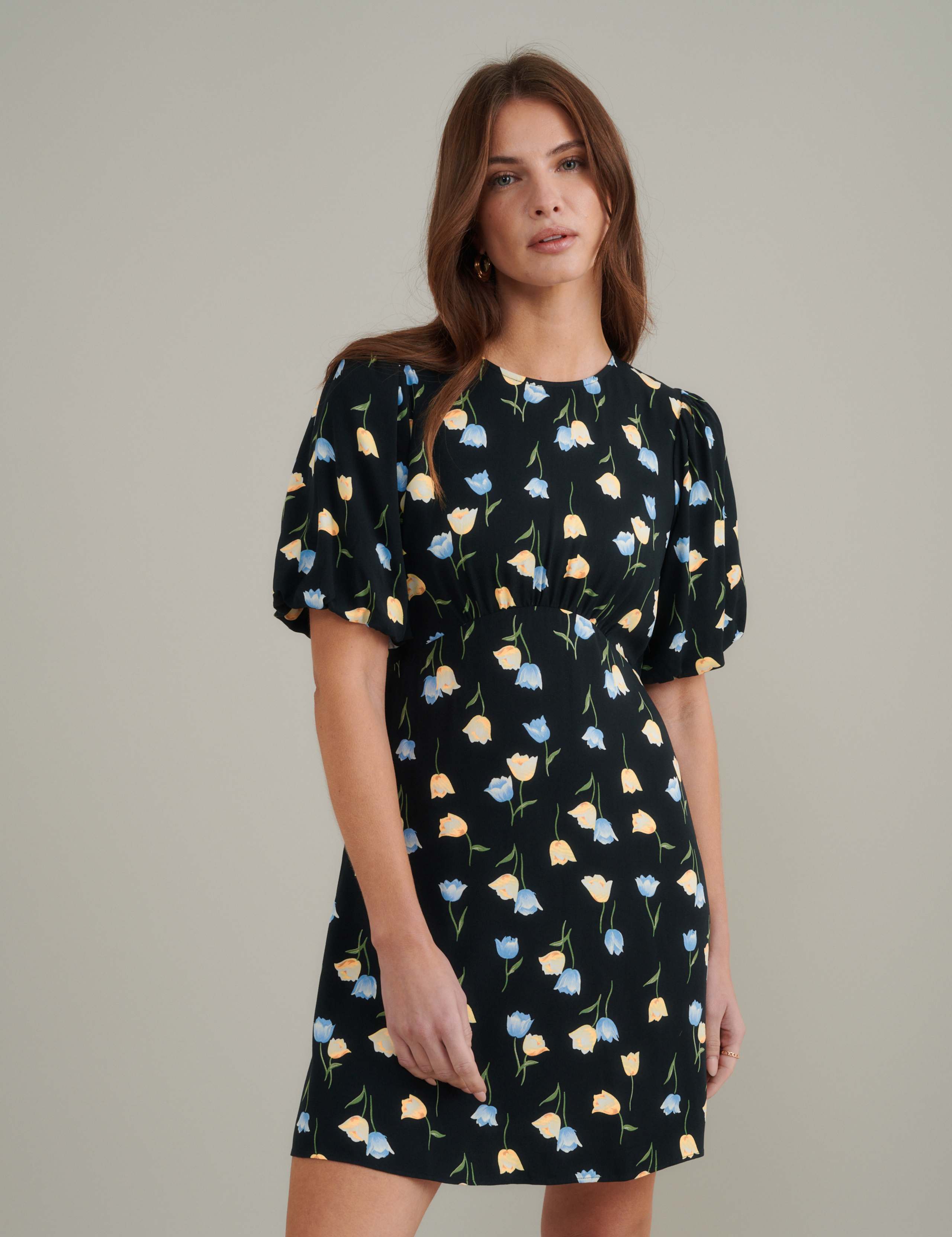 Floral Mini Tea Dress 2 of 6