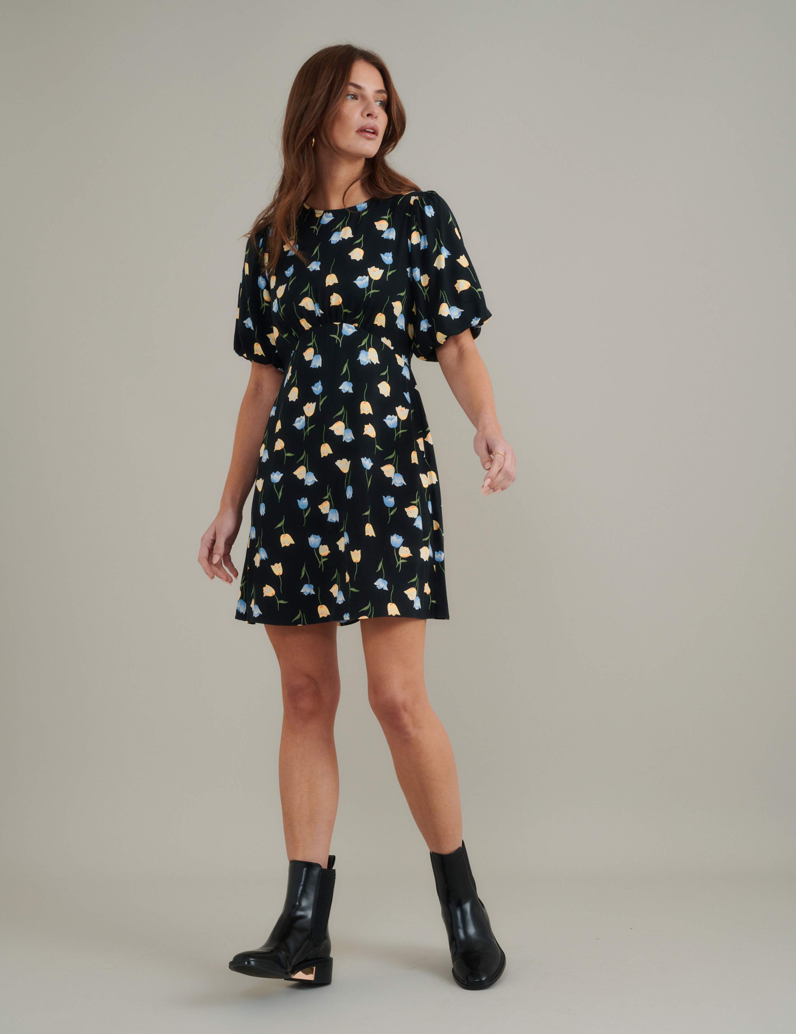 Floral Mini Tea Dress 6 of 6