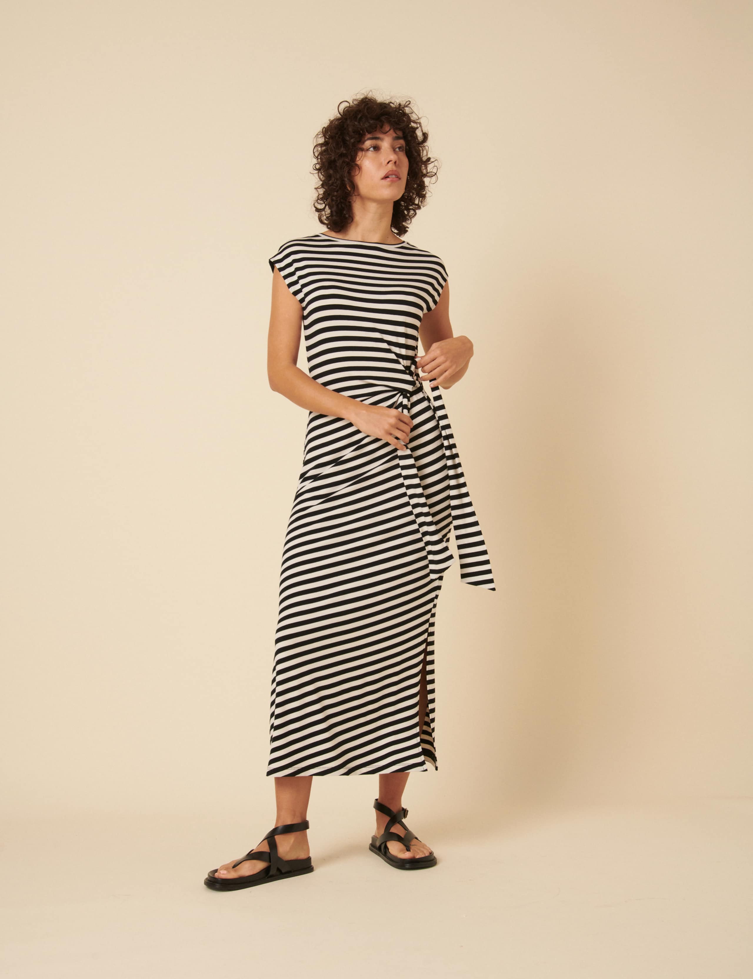 Striped Midaxi T-Shirt Dress 3 of 5