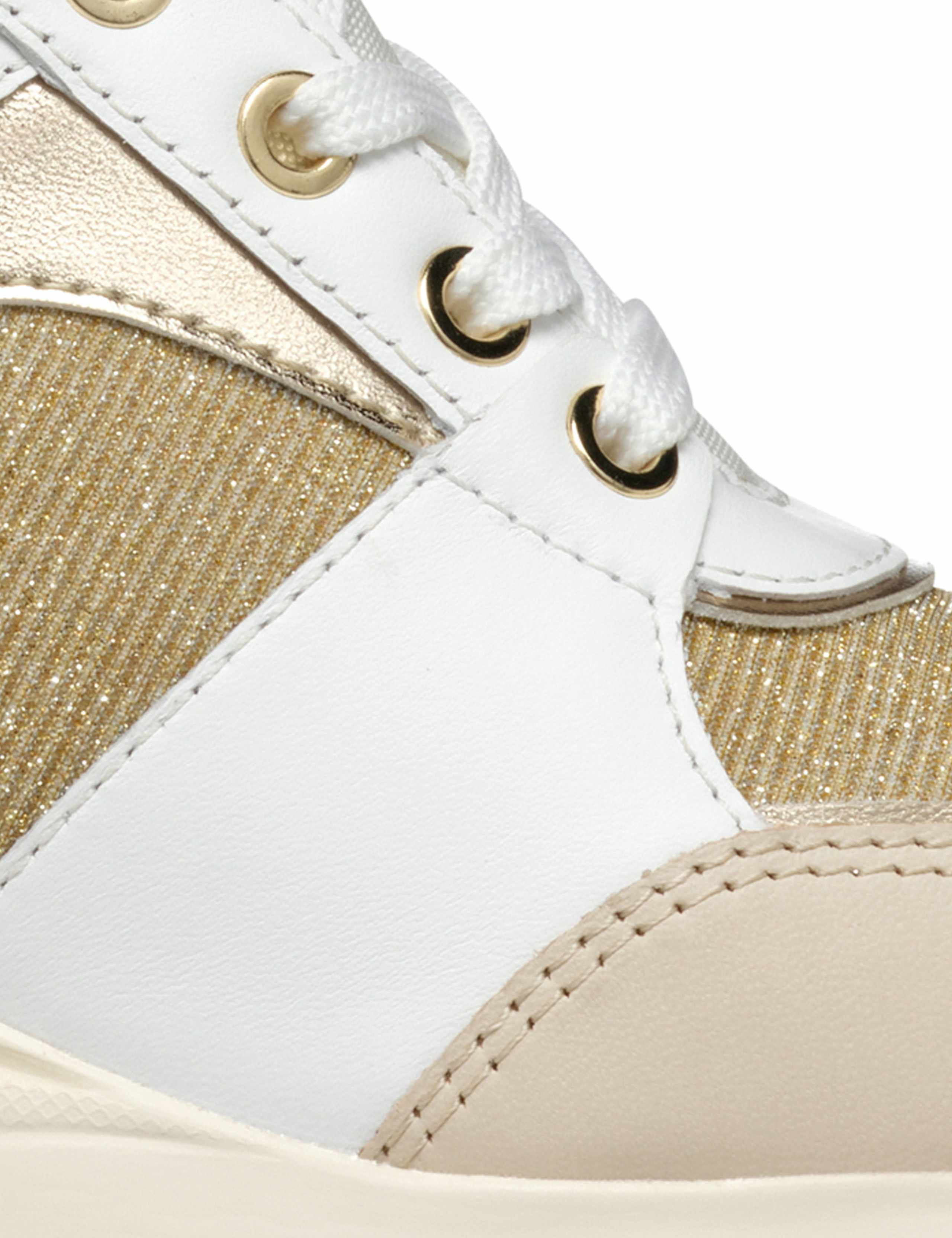 Leather Colour Block Wedge Trainers 10 of 10
