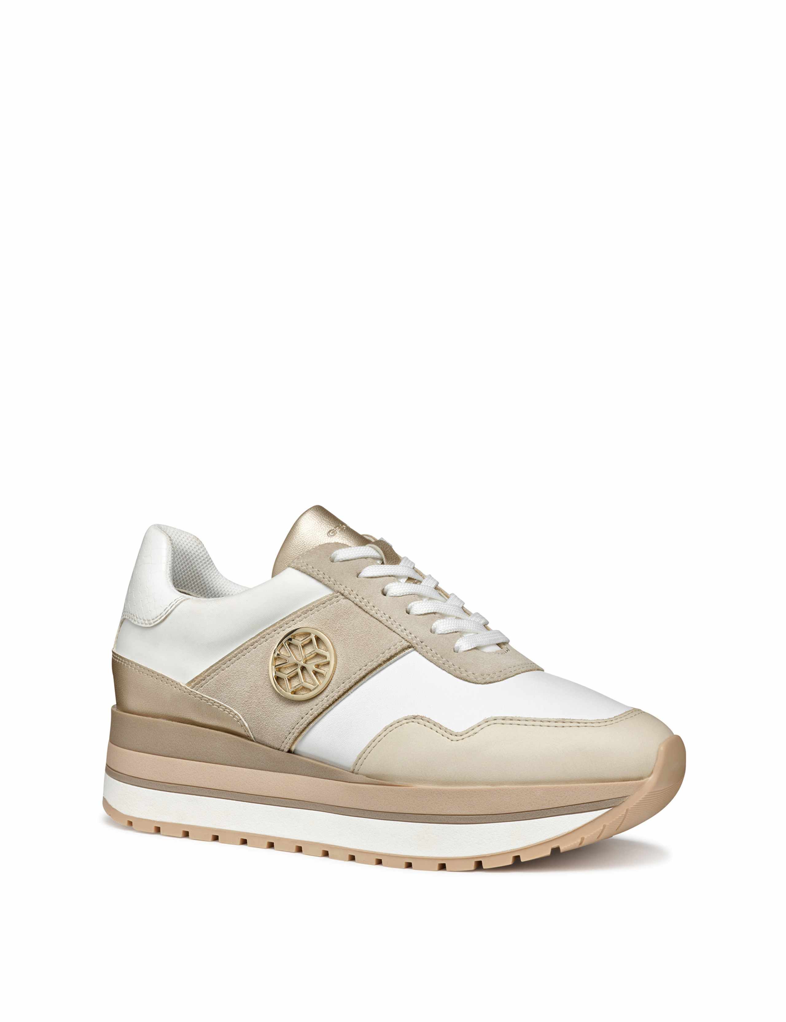 Leather Lace Up Platform Trainers 2 of 6