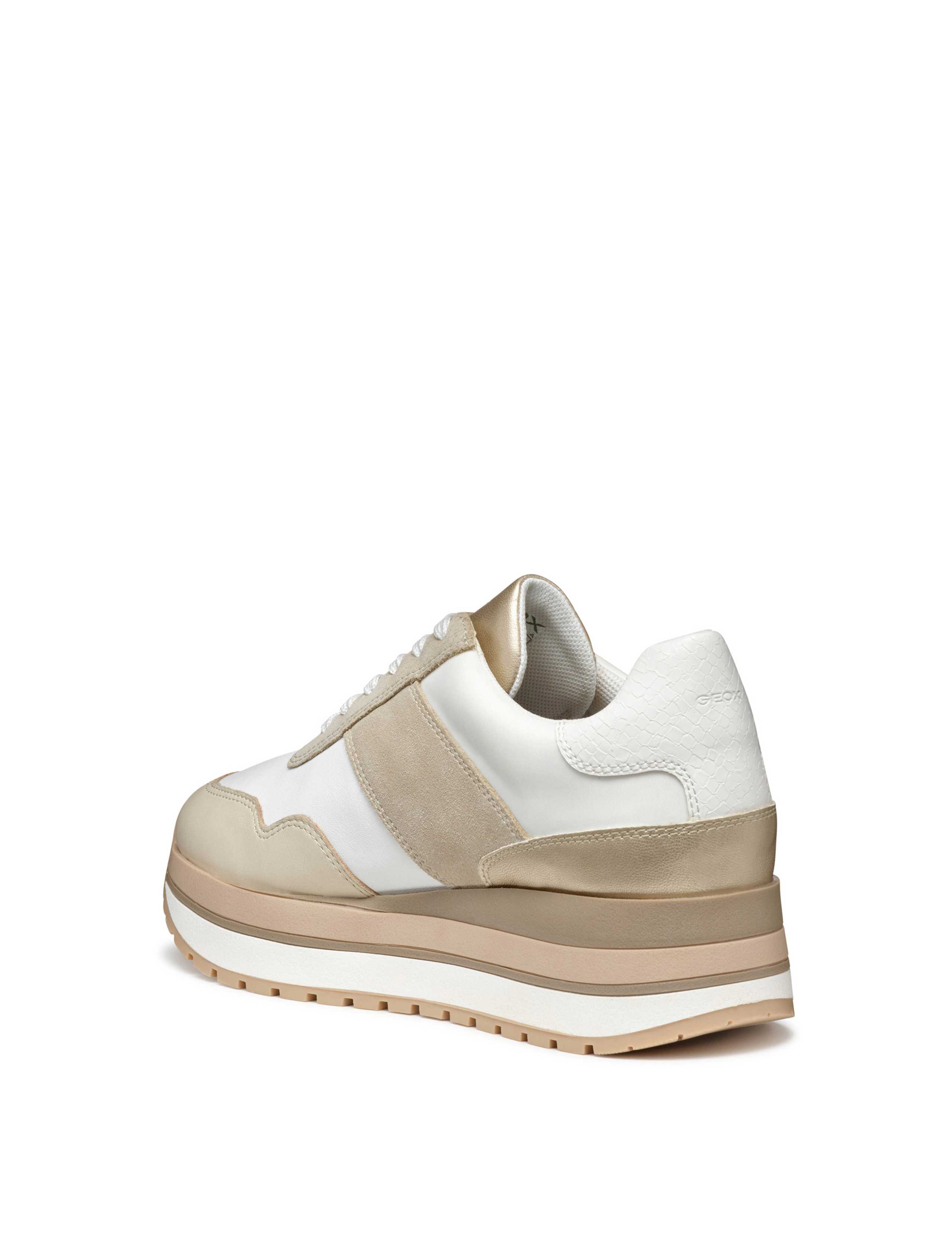 Leather Lace Up Platform Trainers 4 of 6