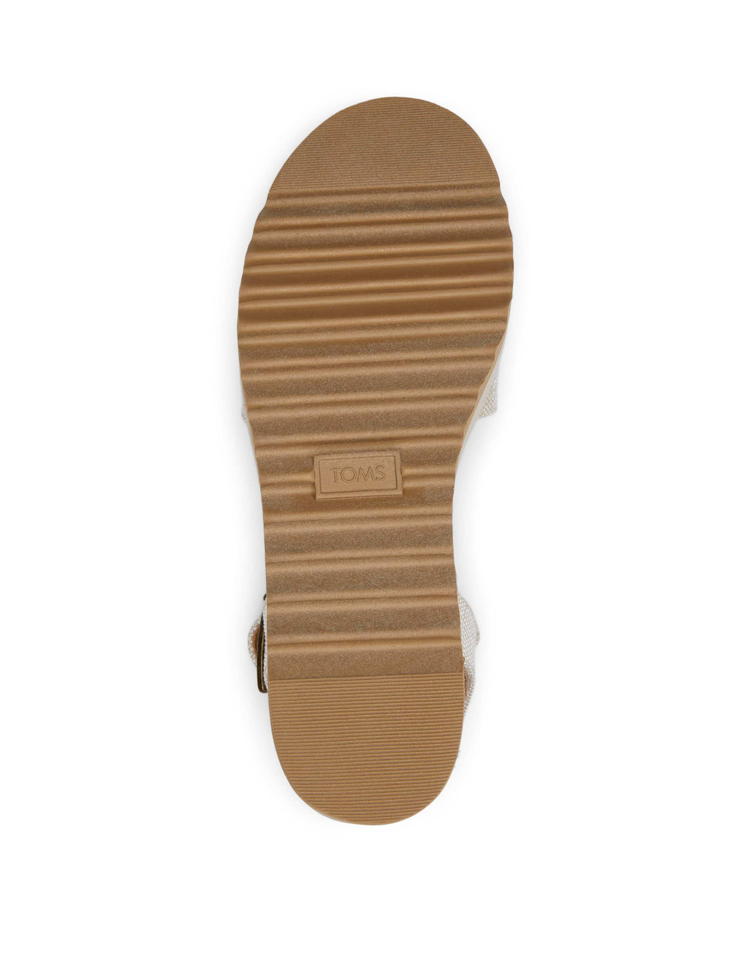 Canvas Buckle Ankle Strap Wedge Sandals 6 of 9