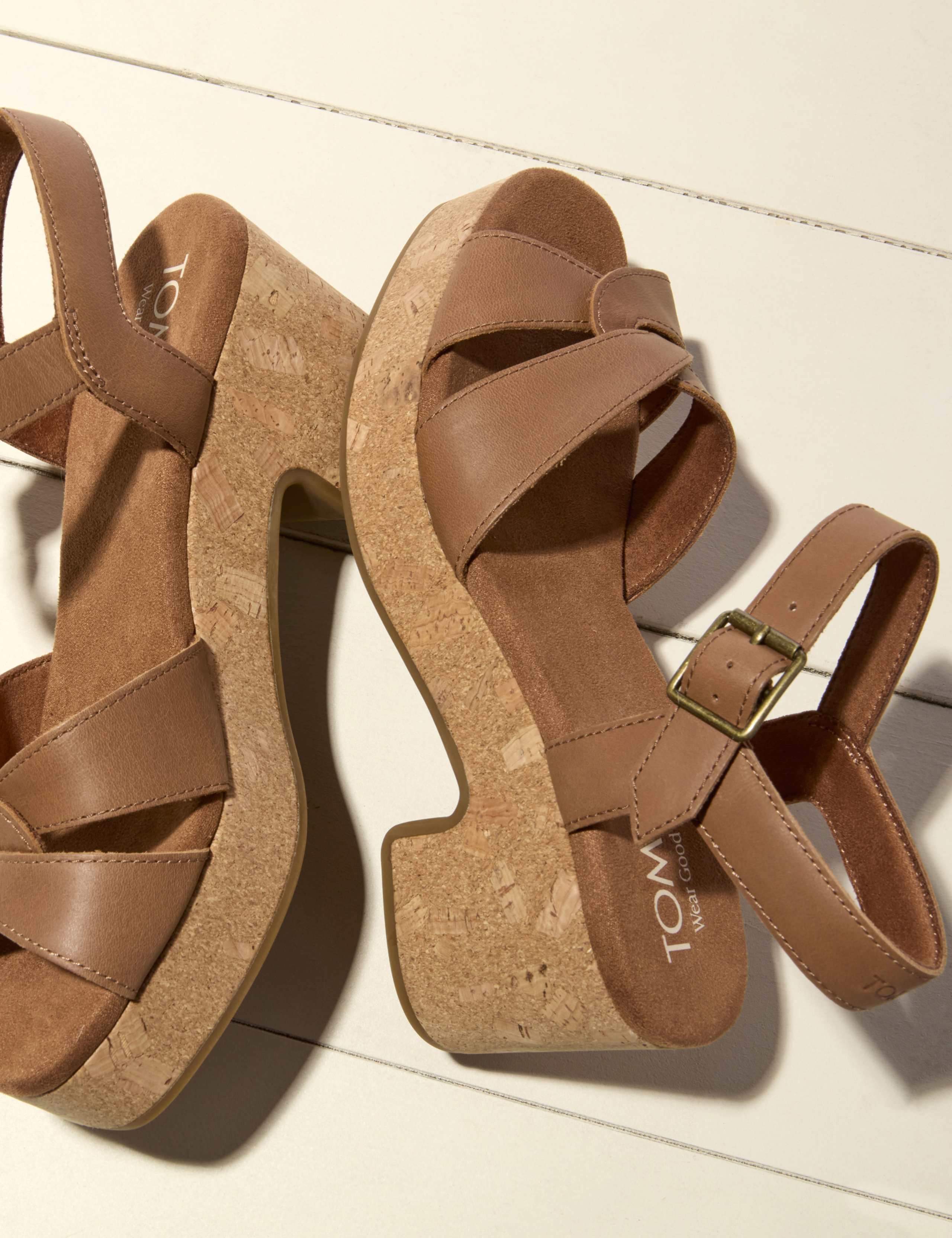 Leather Ankle Strap Platform Sandals 4 of 10