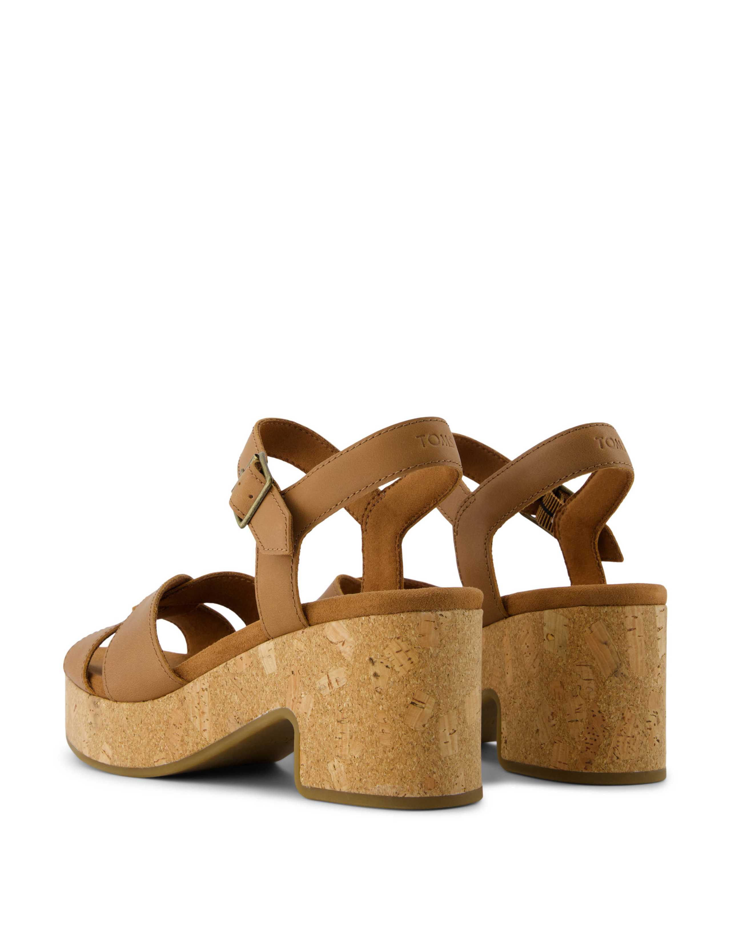 Leather Ankle Strap Platform Sandals 8 of 10
