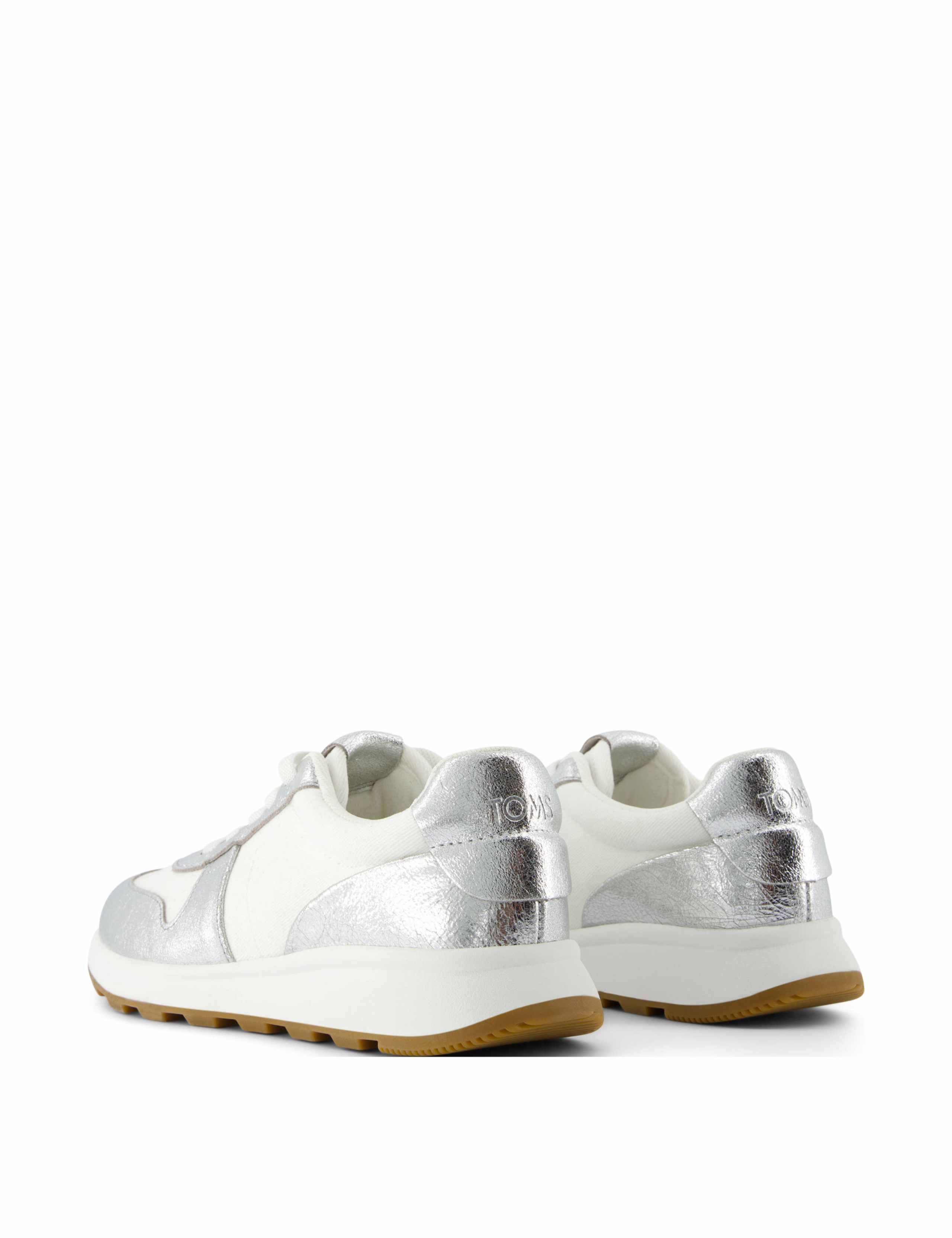 Leather Metallic Trainers 3 of 16