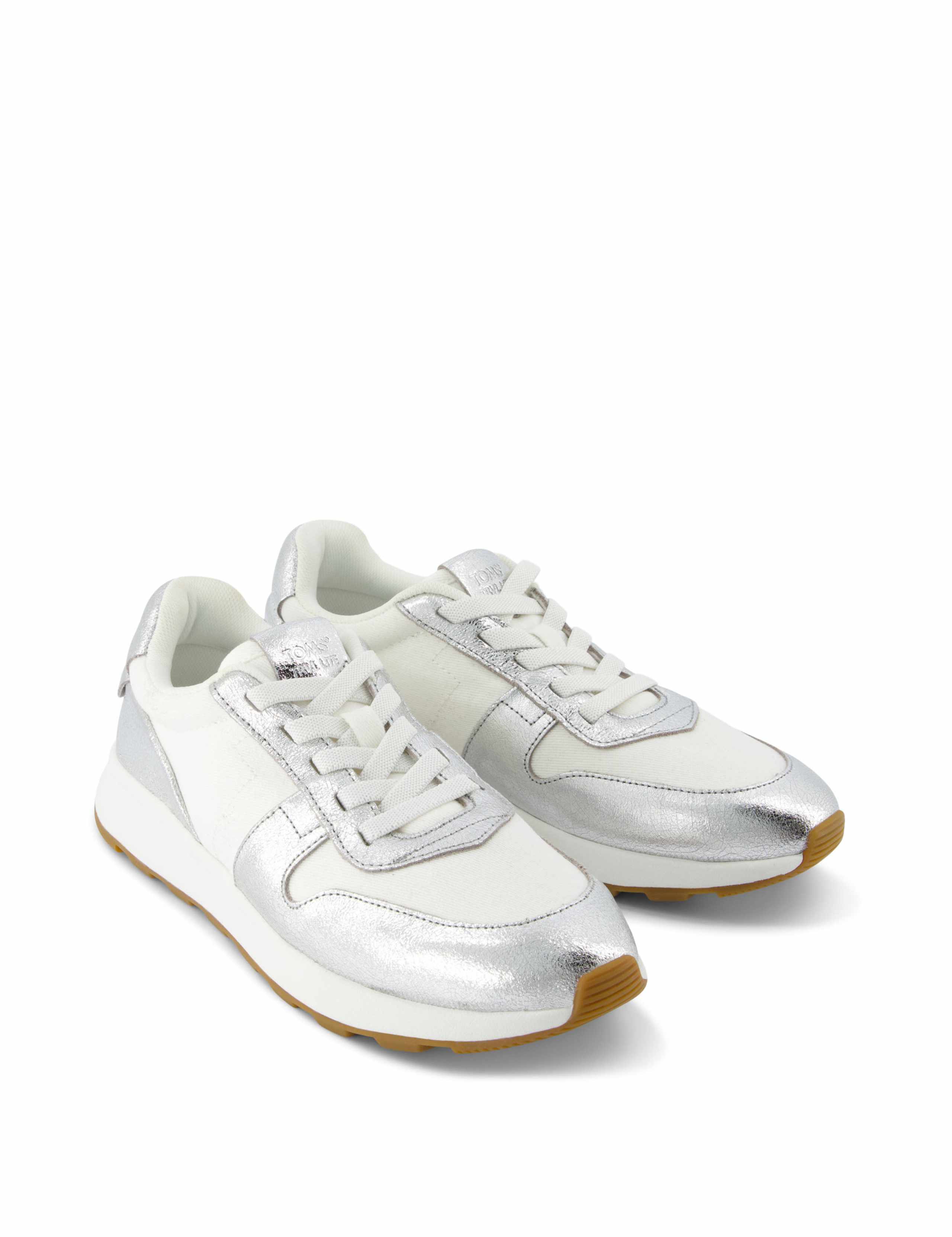 Leather Metallic Trainers 14 of 16