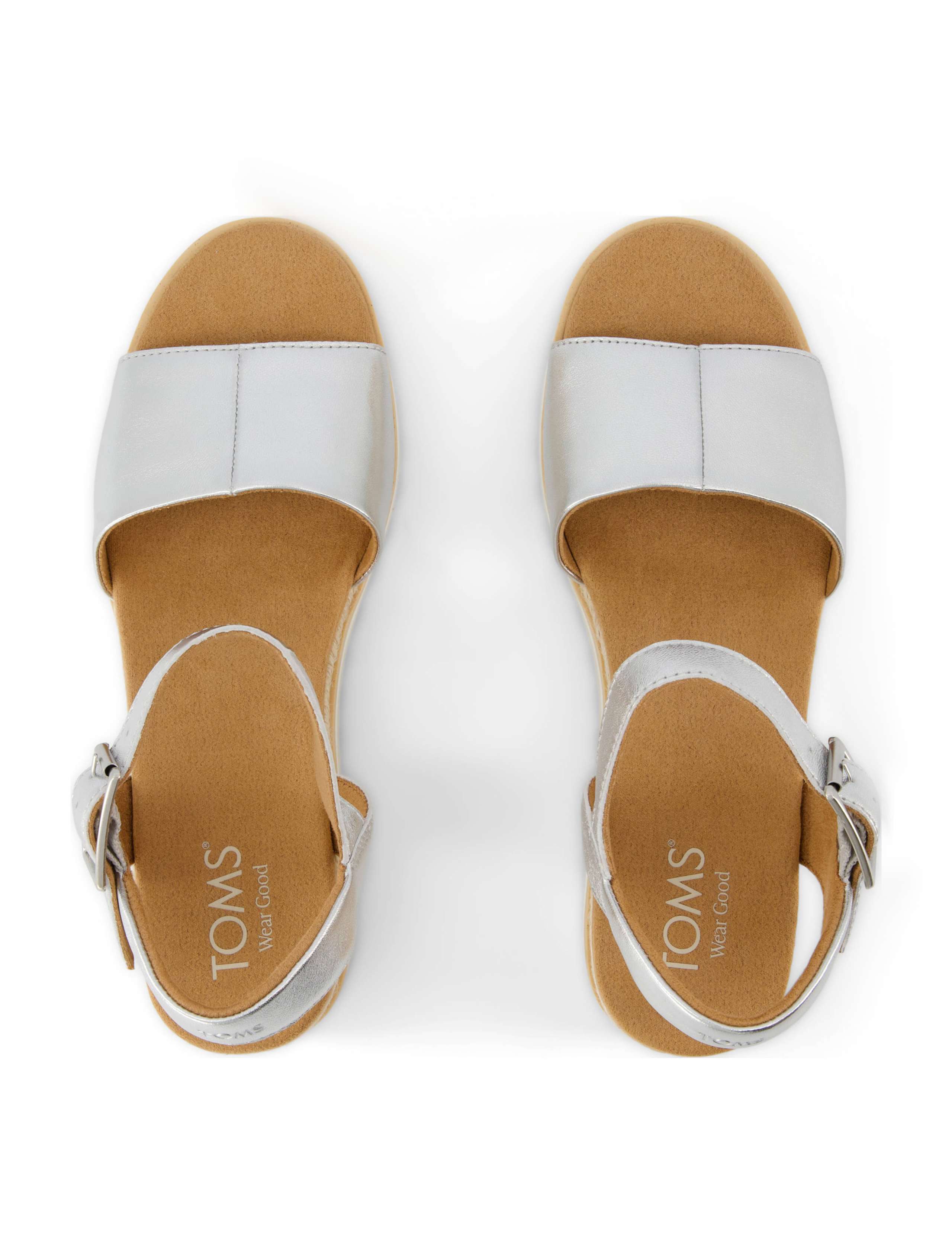 Metallic Buckle Ankle Strap Platform Sandals 3 of 15