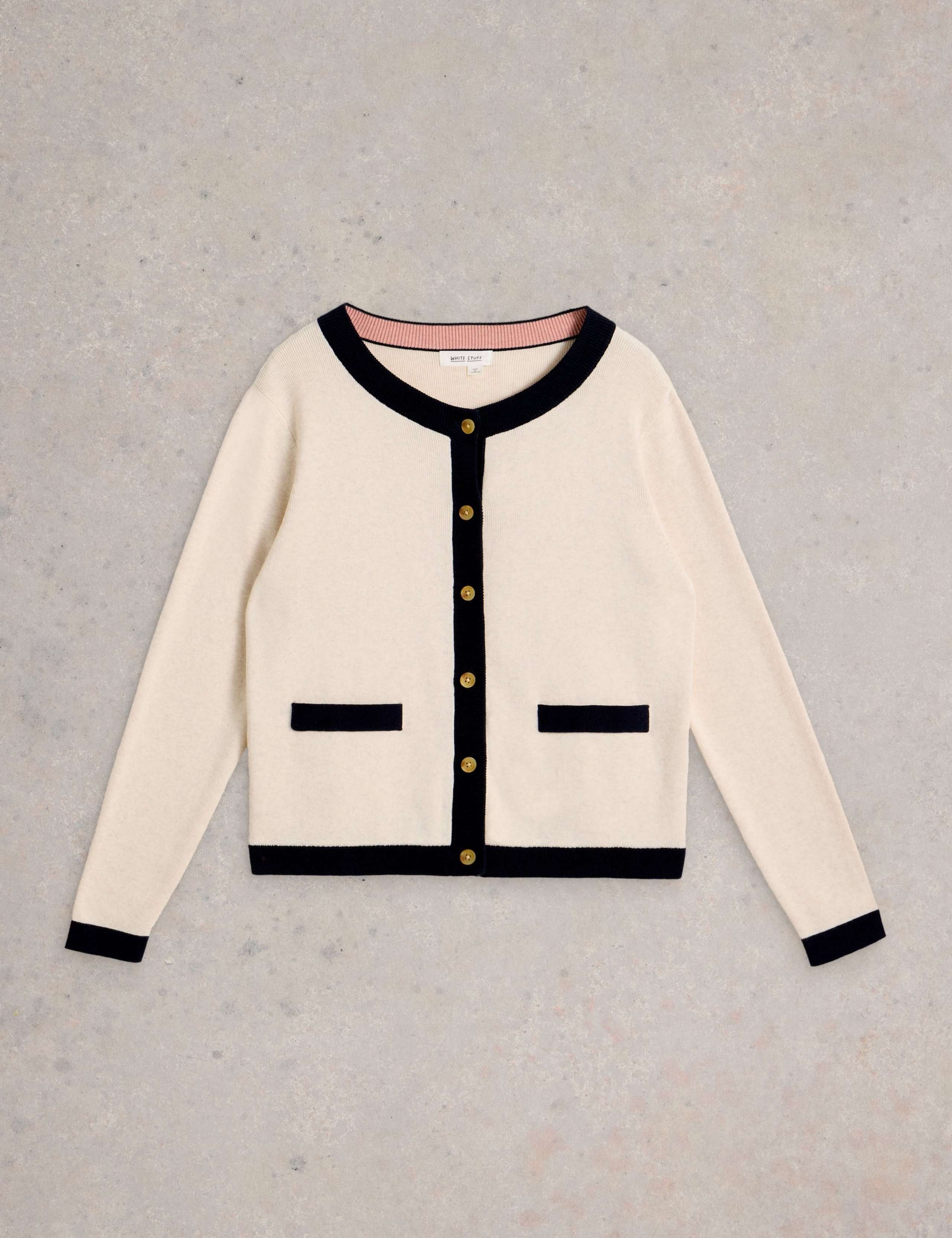 Pure Cotton Crew Neck Button Front Cardigan 2 of 6