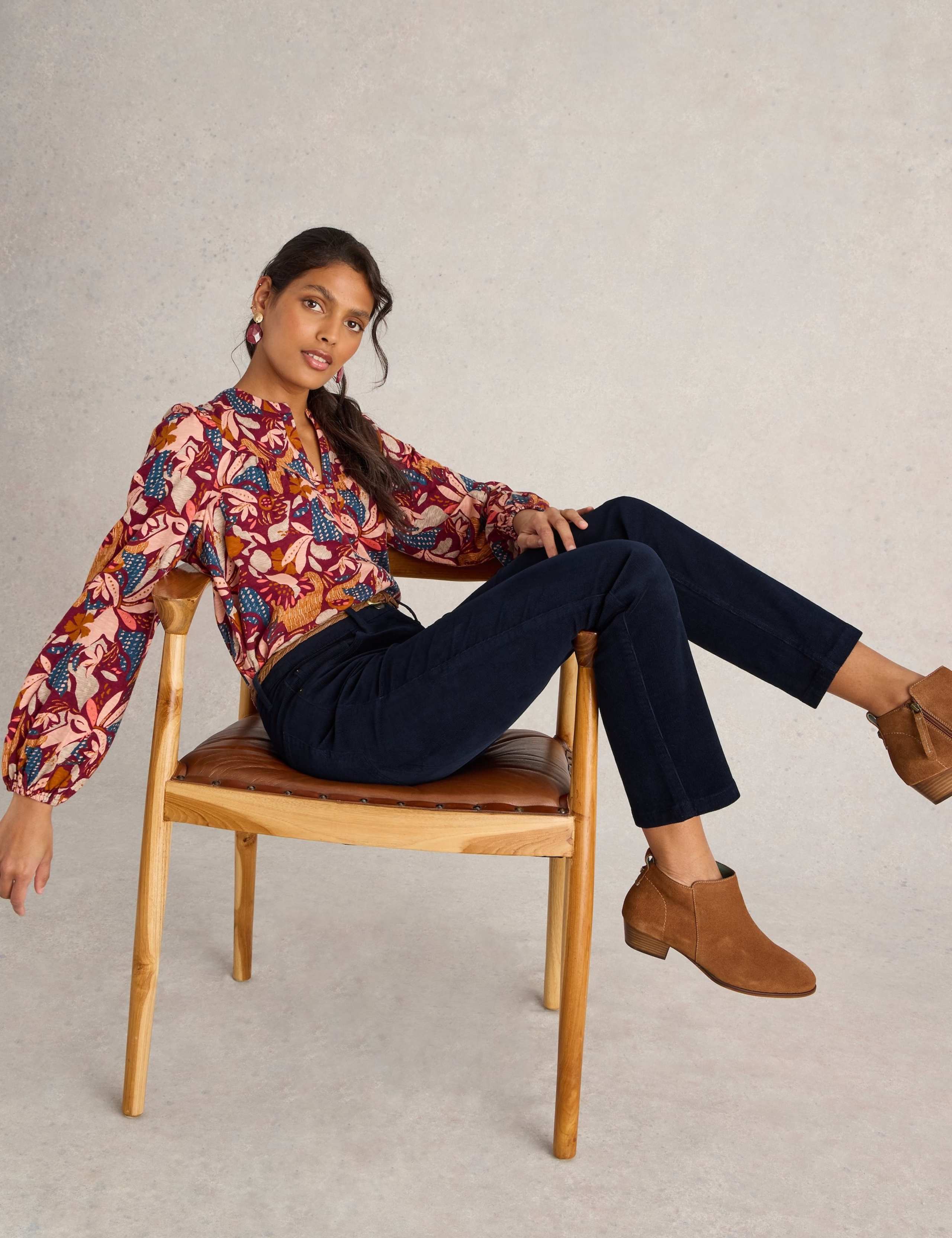 Cord Straight Leg Trousers 3 of 6