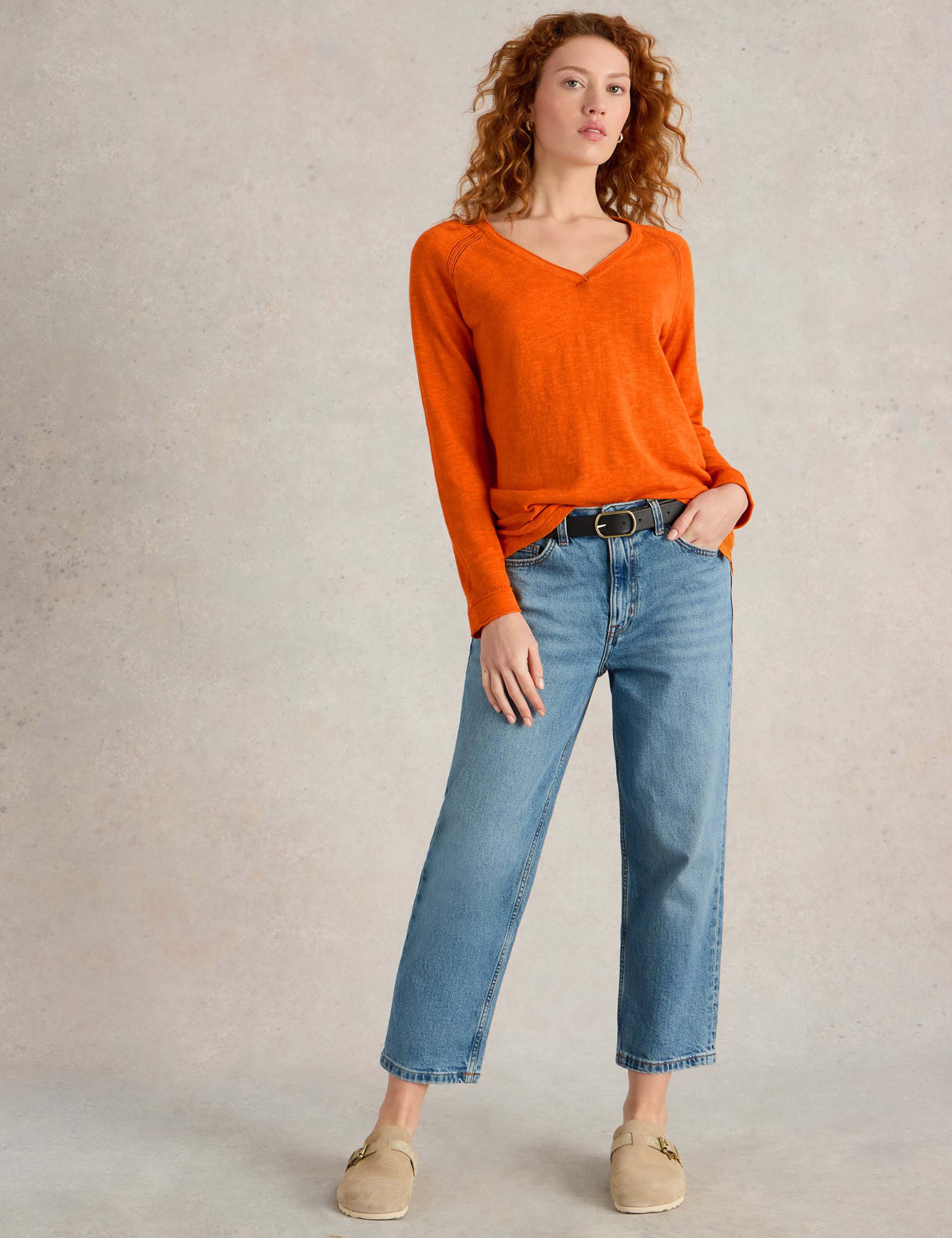 Linen Blend V-Neck Jumper 3 of 5