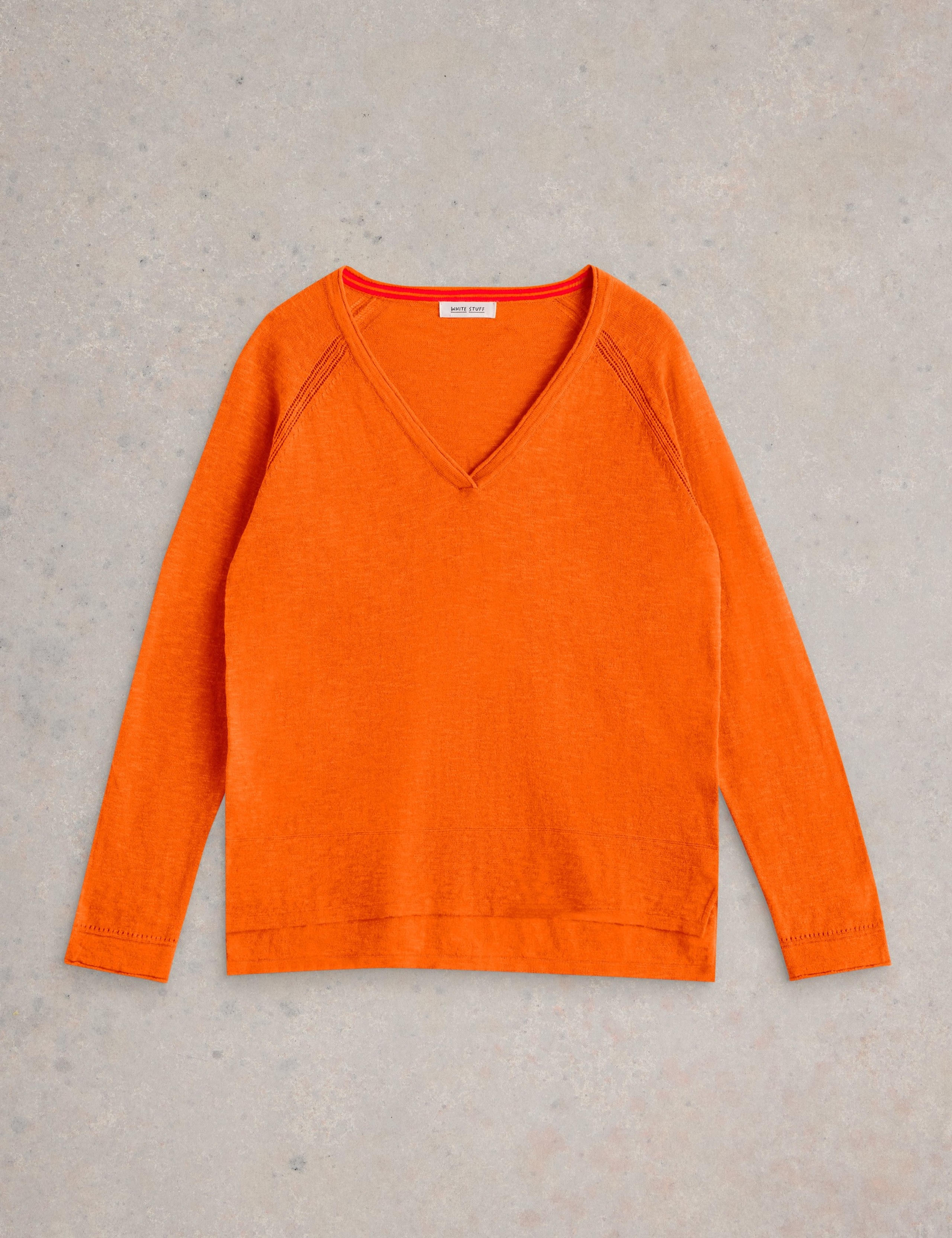 Linen Blend V-Neck Jumper 2 of 5