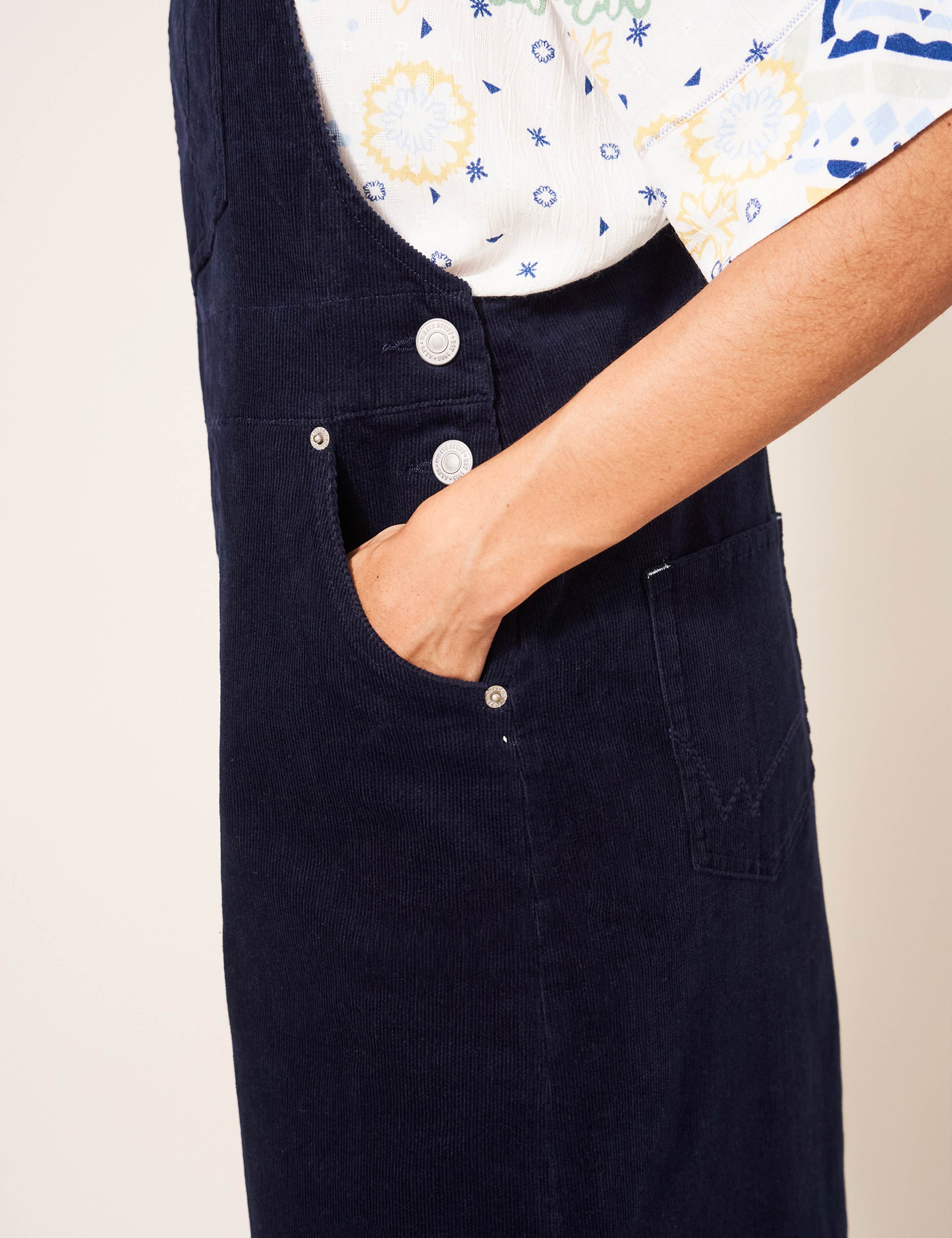 Cotton Rich Square Neck Pinafore Dress 4 of 6