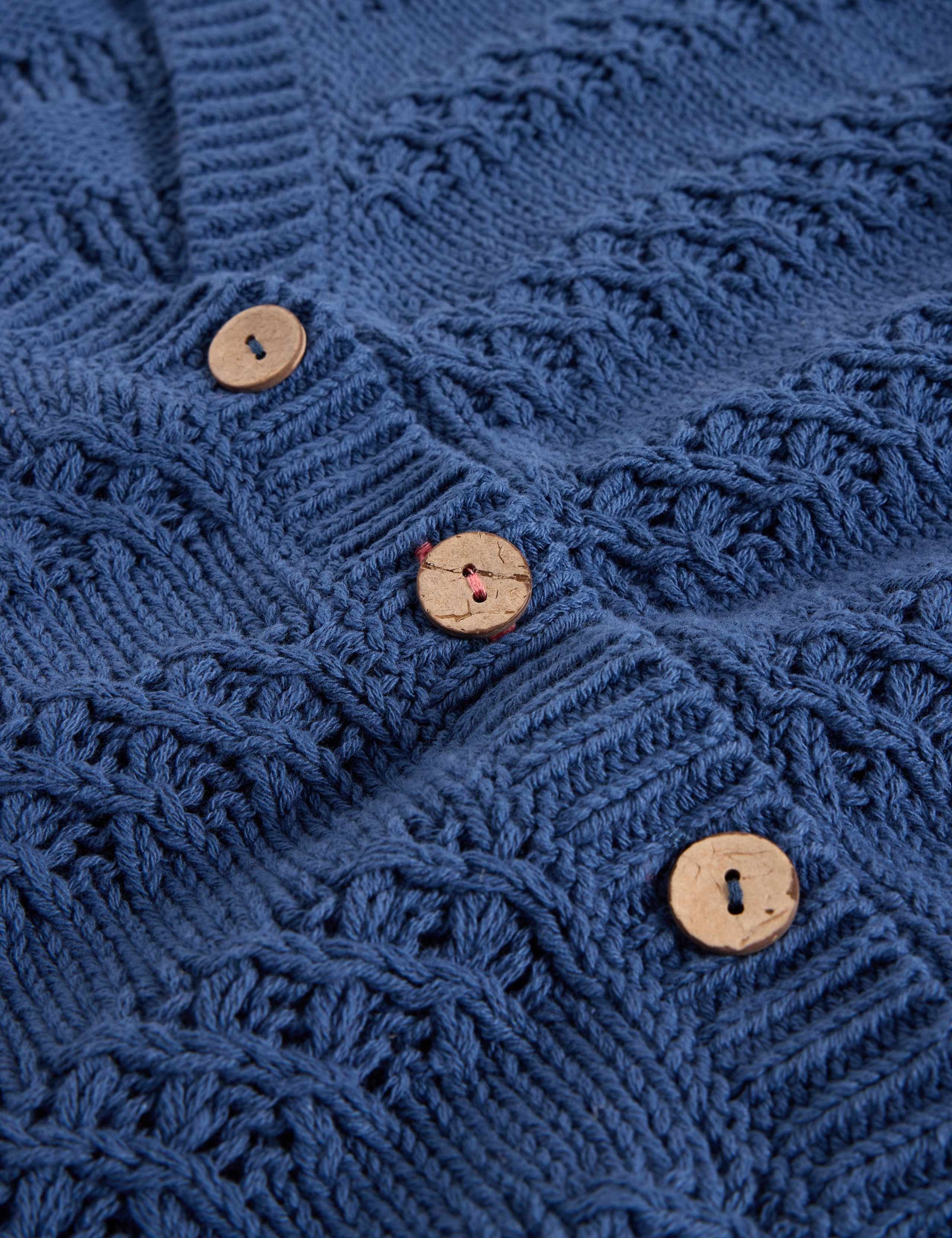 Pure Cotton Textured V-Neck Knitted Waistcoat 6 of 6
