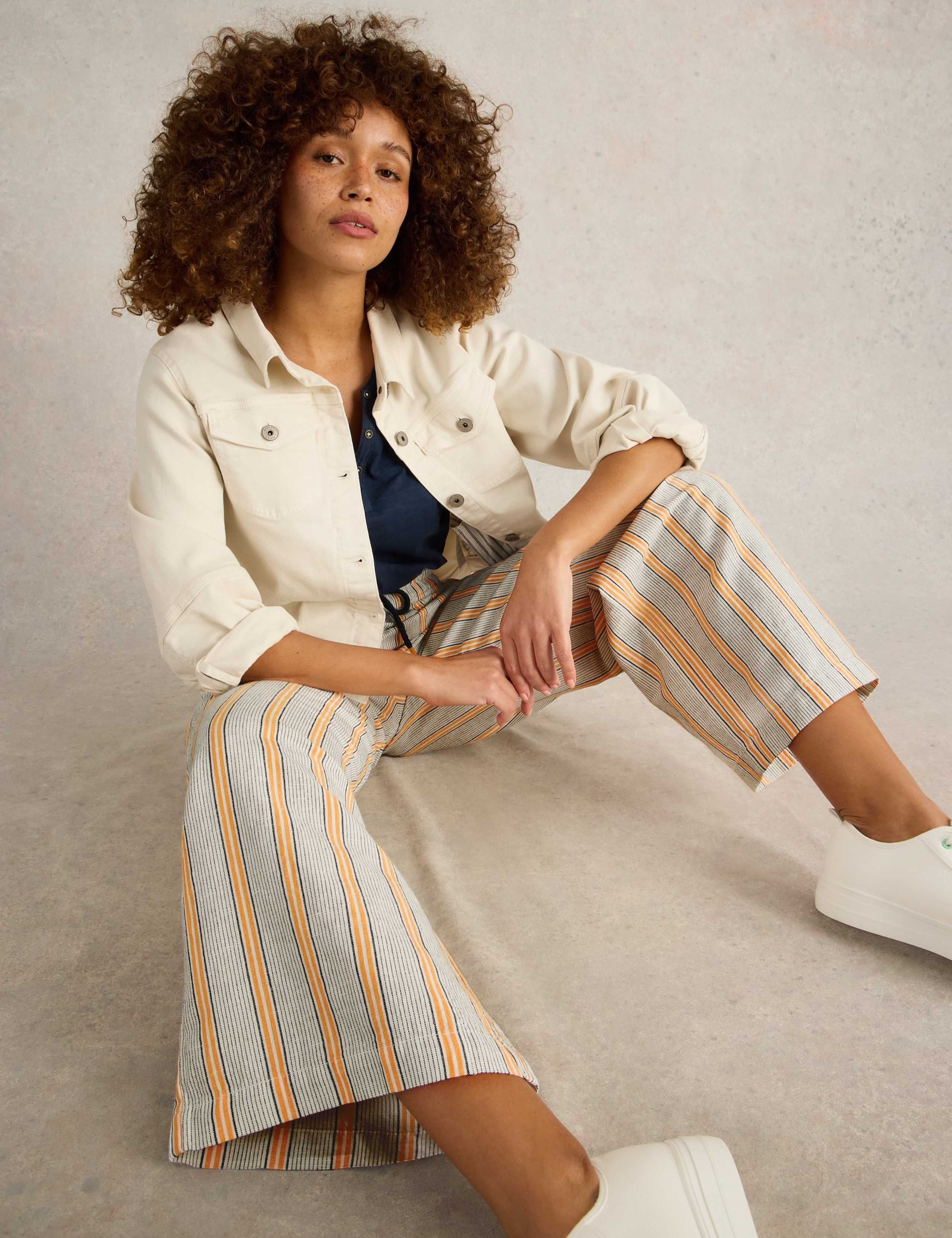 Linen Rich Striped Trousers 5 of 6