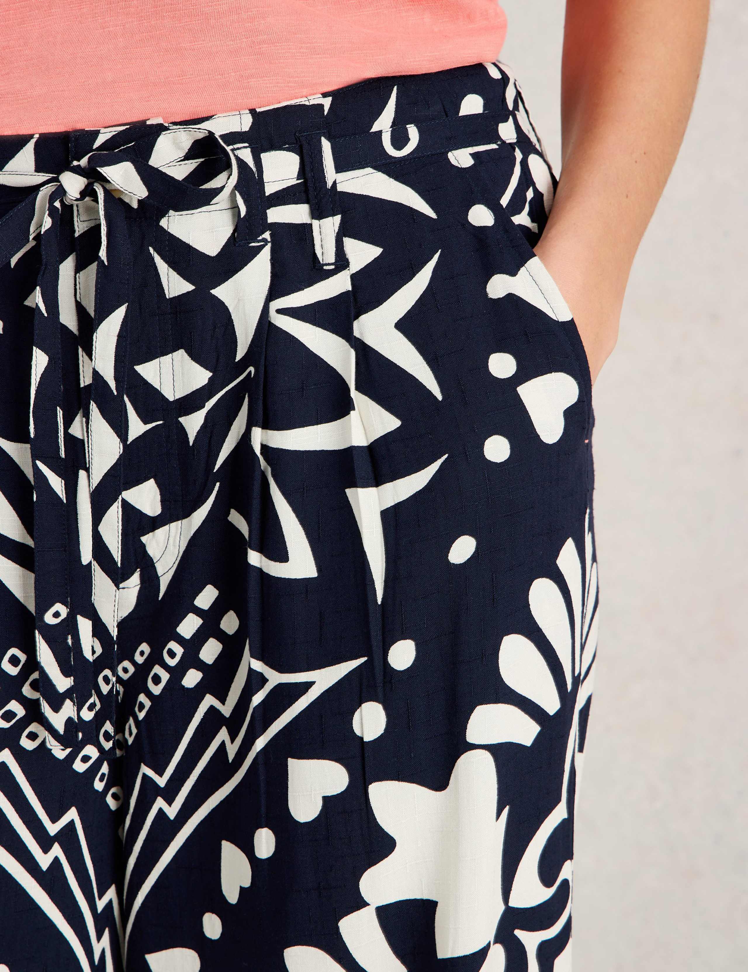 Printed Belted Wide Leg Trousers 5 of 6