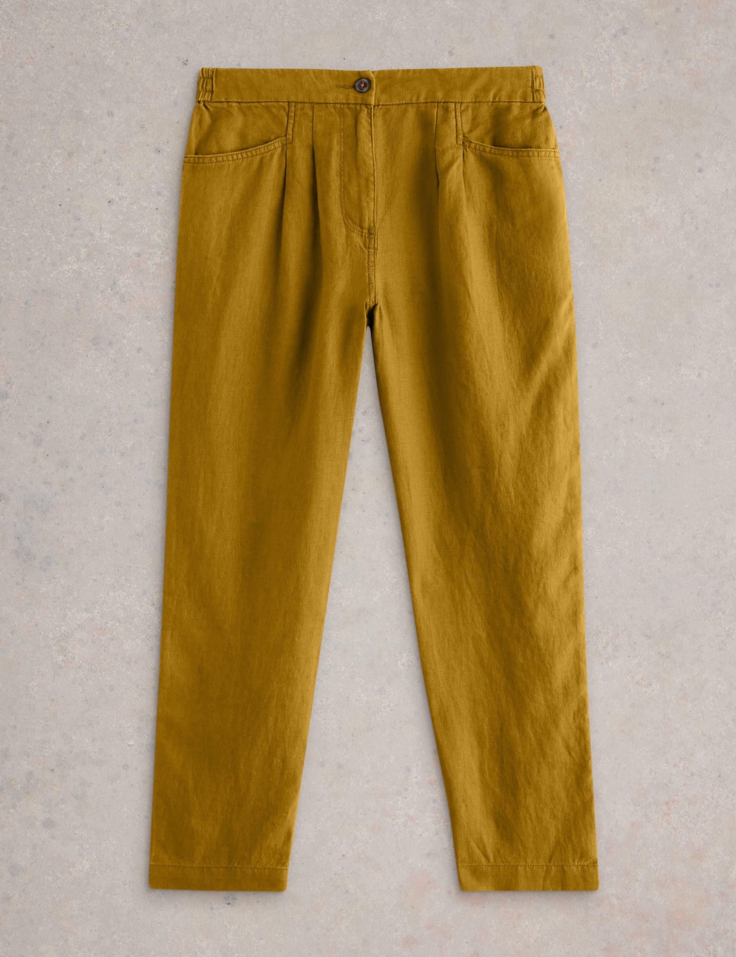 Pure Linen Tapered Trousers 2 of 6