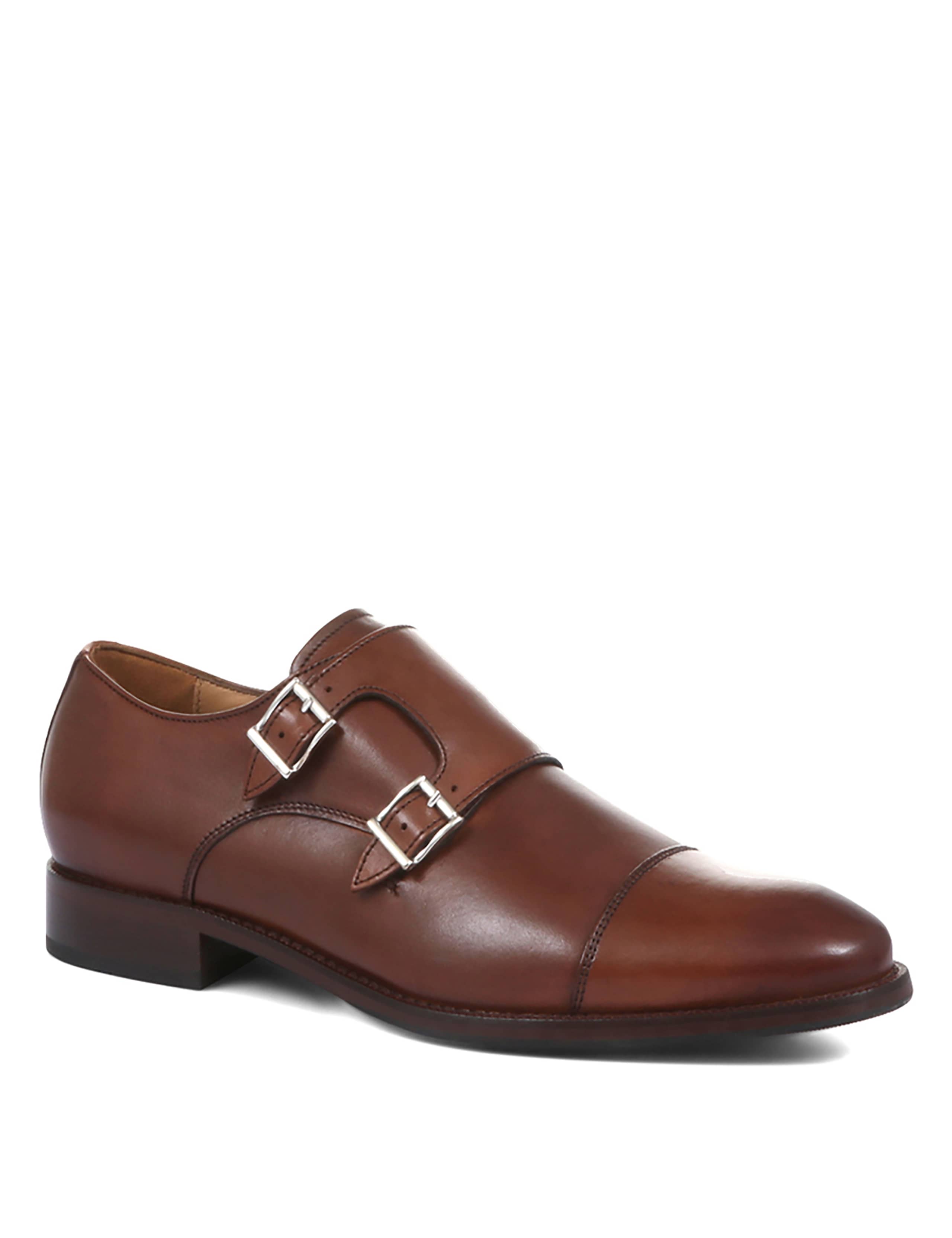 Leather Double Monk Strap Shoes 2 of 6