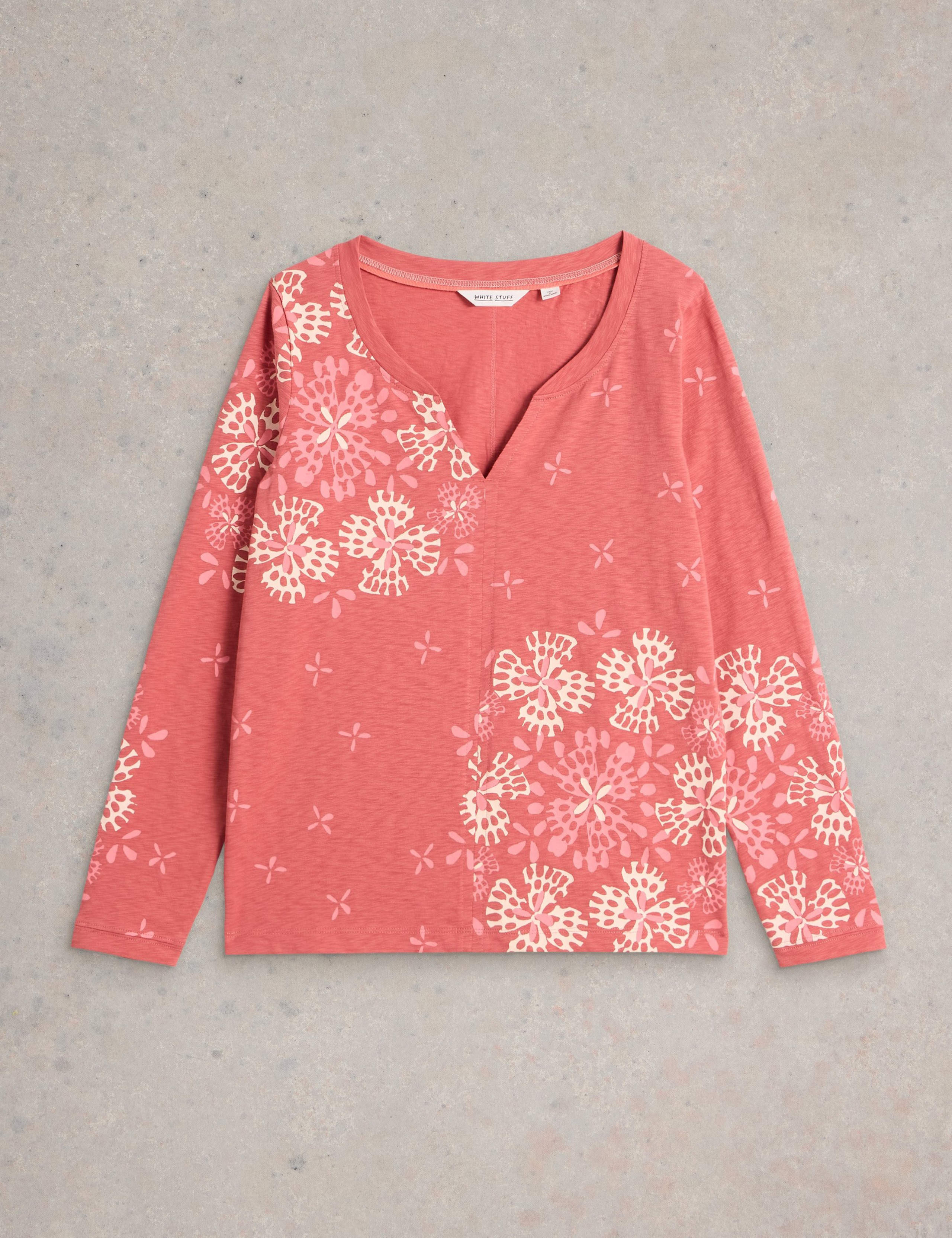 Pure Cotton Printed Notch Neck Top 2 of 2