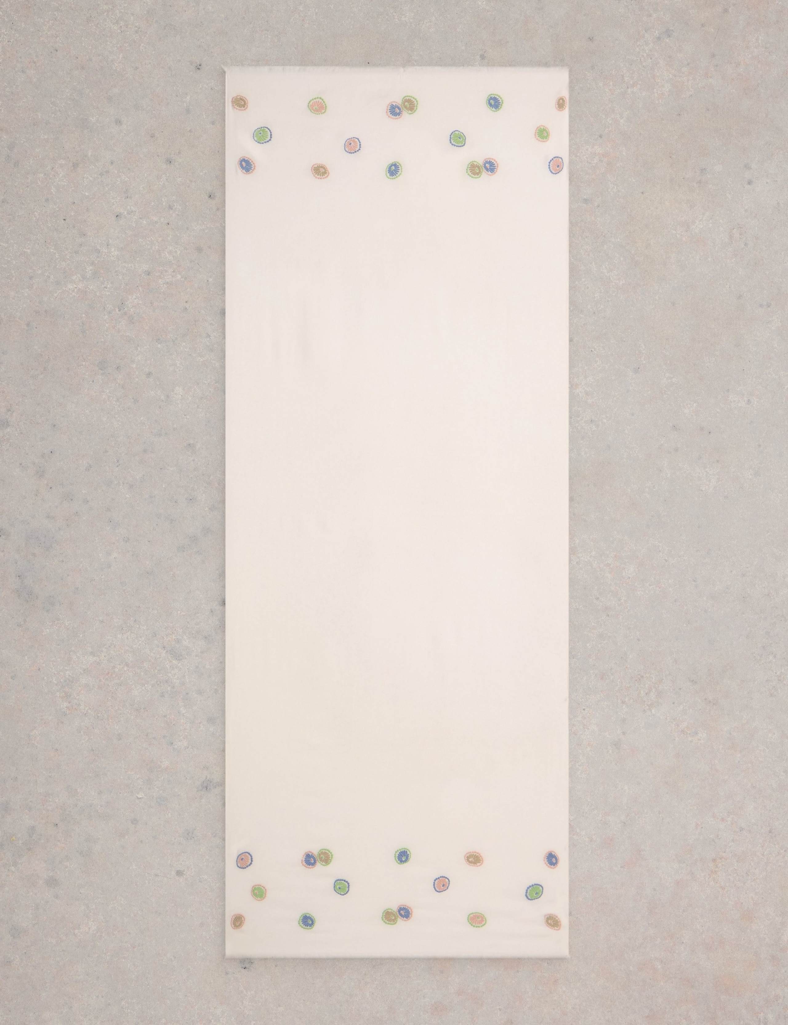 Cotton Blend Embroidered Scarf with Linen 2 of 3