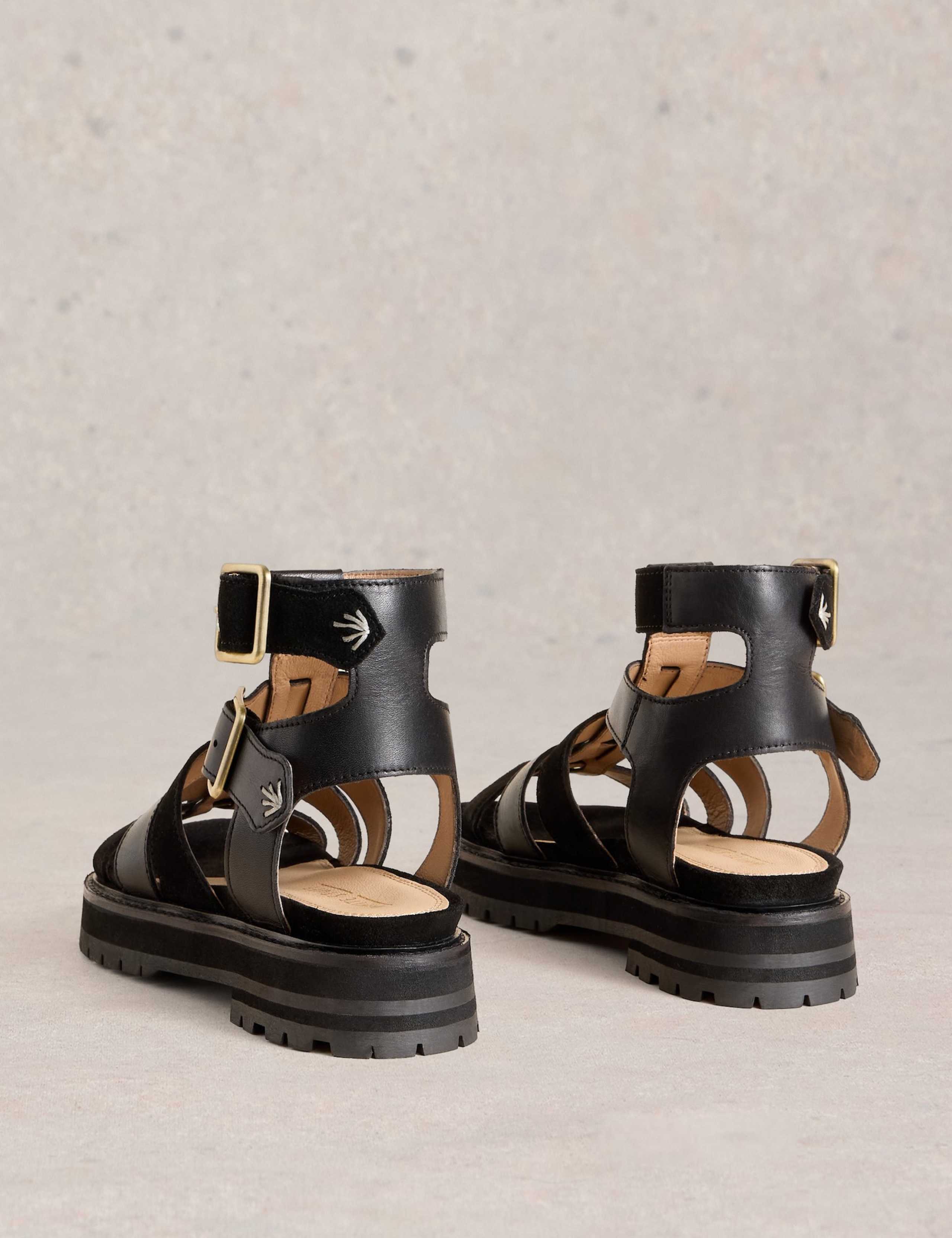 Leather Ankle Strap Flat Gladiator Sandals 4 of 4