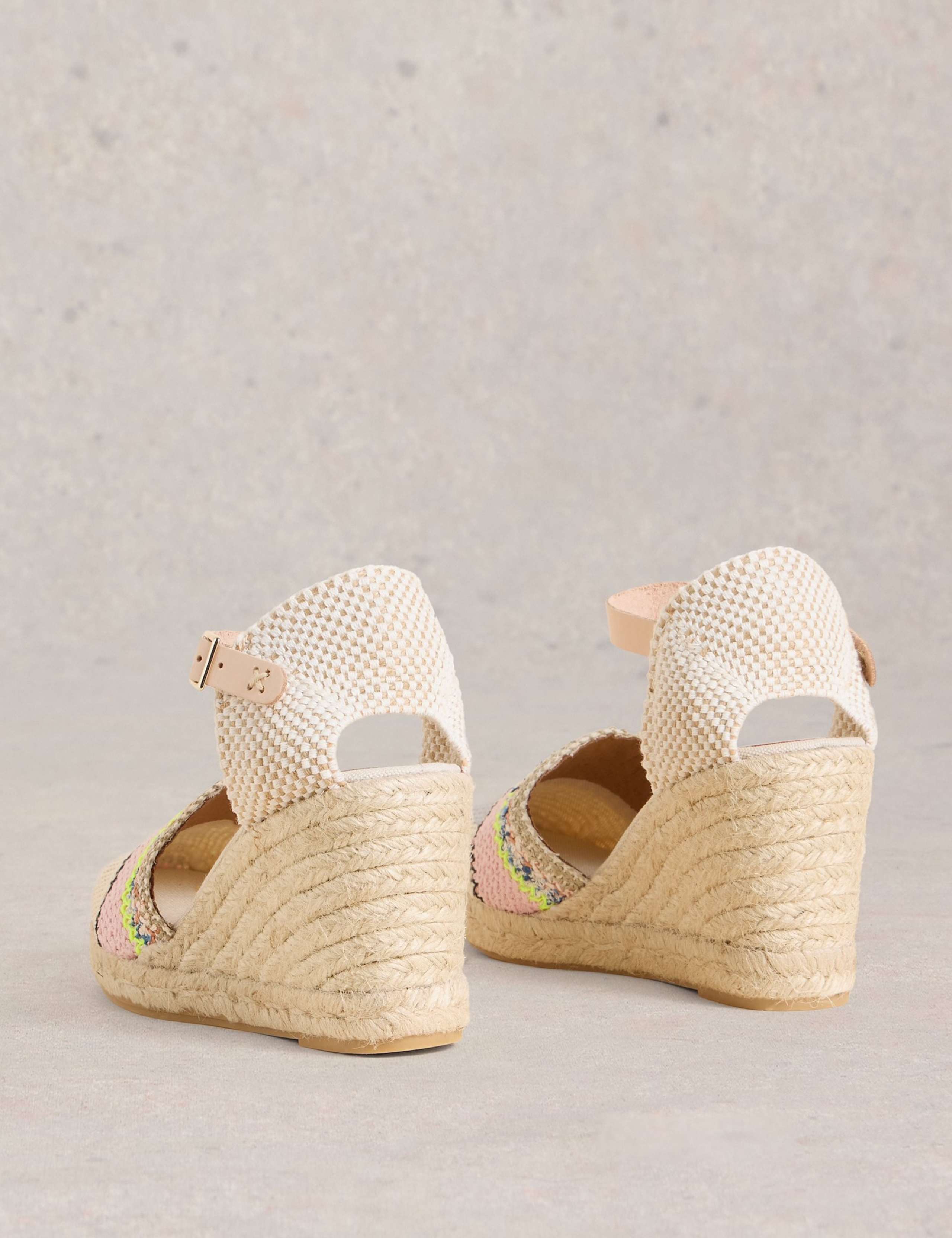 Leather Ankle Strap Wedge Espadrilles 3 of 4
